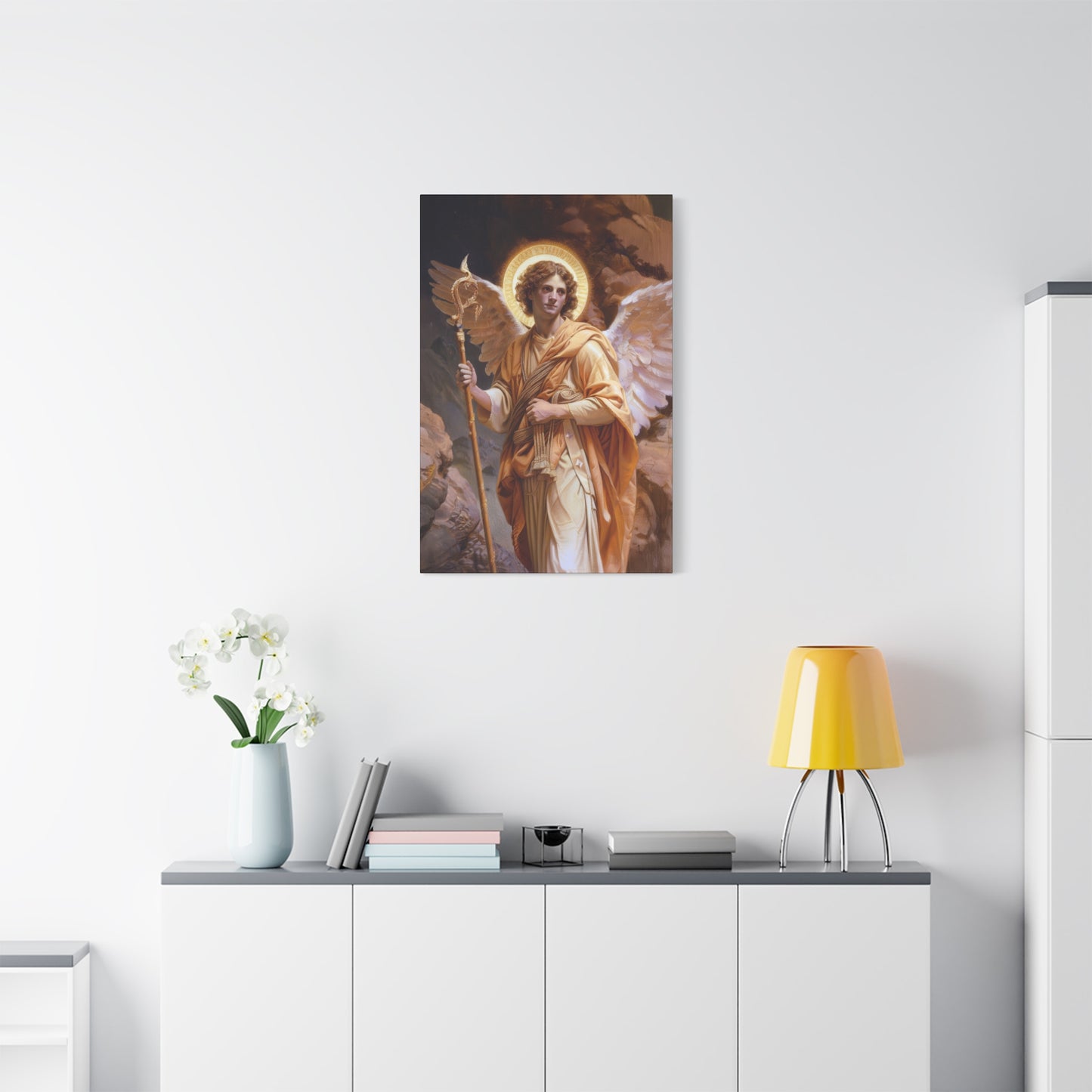 Saint Raphael the Archangel - Gallery Wrapped Canvas - Print - Religious Art for your Home - Catholic