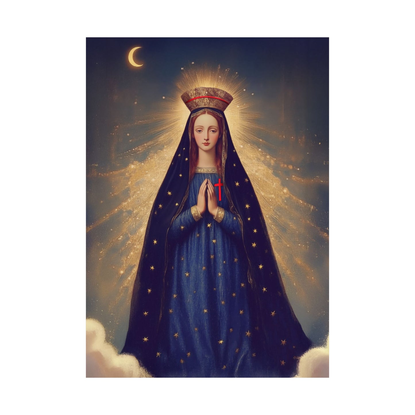 Our Lady of Pontmain -  Sanctified Souls Print - Multiple Sizes - Premium Posters - Catholic Art - Christian Home - Mother Mary Art