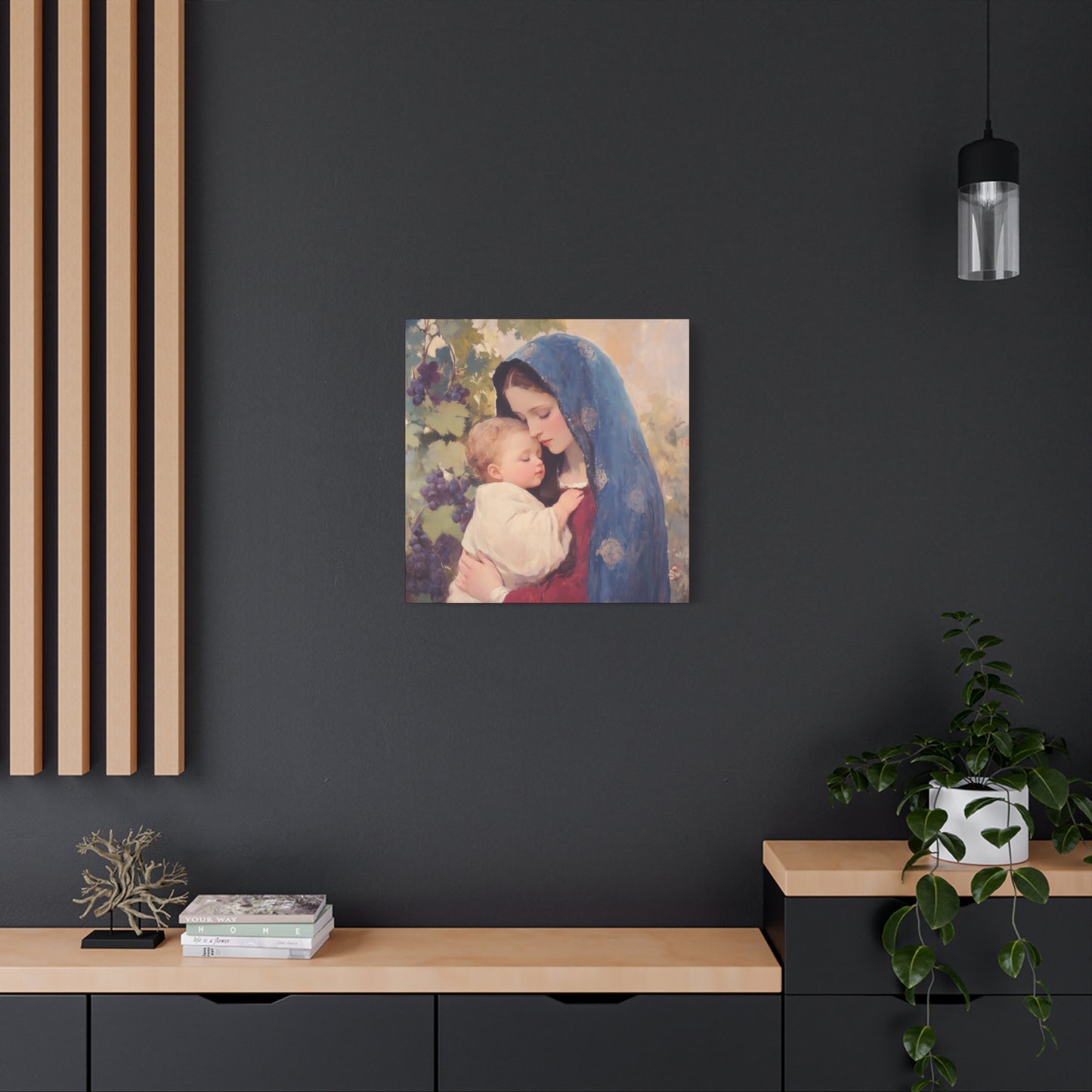 Our Lady of the Grapes / Out Lady of the Harvest - Gallery Wrapped Canvas - Print - Religious Art for your Home - Catholic Art