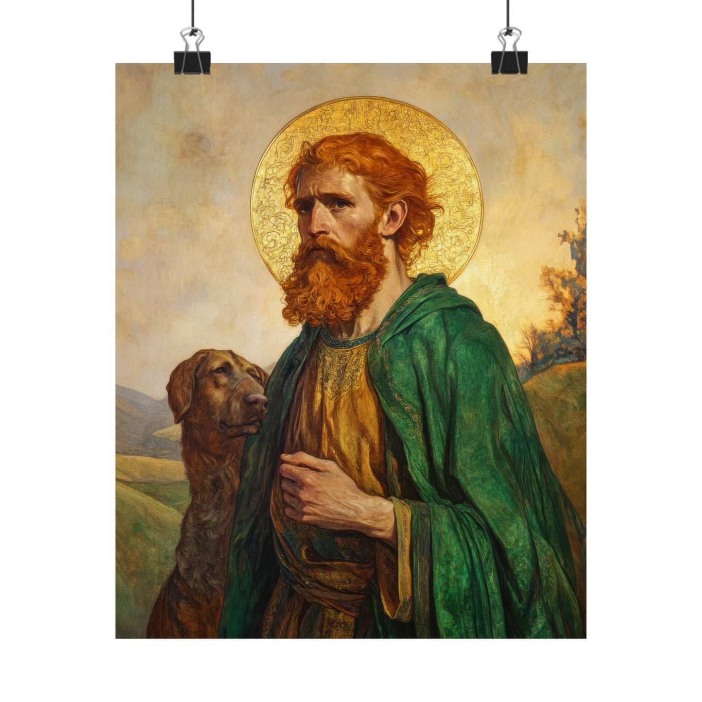 Saint Andrew the Scot - Sanctified Souls Print - Multiple Sizes - Premium Posters - Catholic Art - Christian - Gifts for Catholics