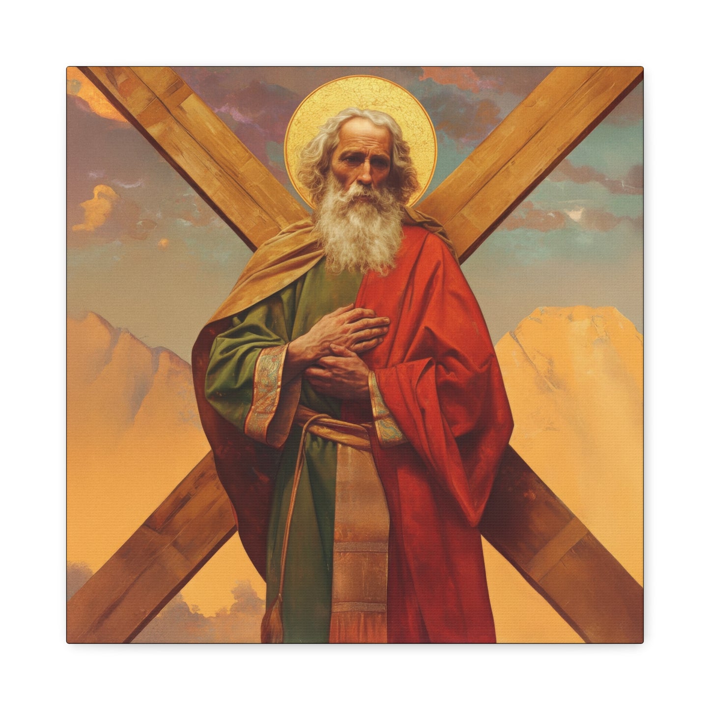 Saint Andrew the Apostle - Gallery Wrapped Canvas - Print - Religious Art for your Home - Catholic