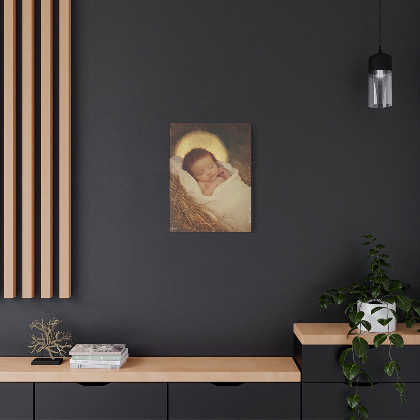 Jesus, the Newborn Light of the World - Gallery Wrapped Canvas - Print - Religious Art for your Home - Catholic Art Print