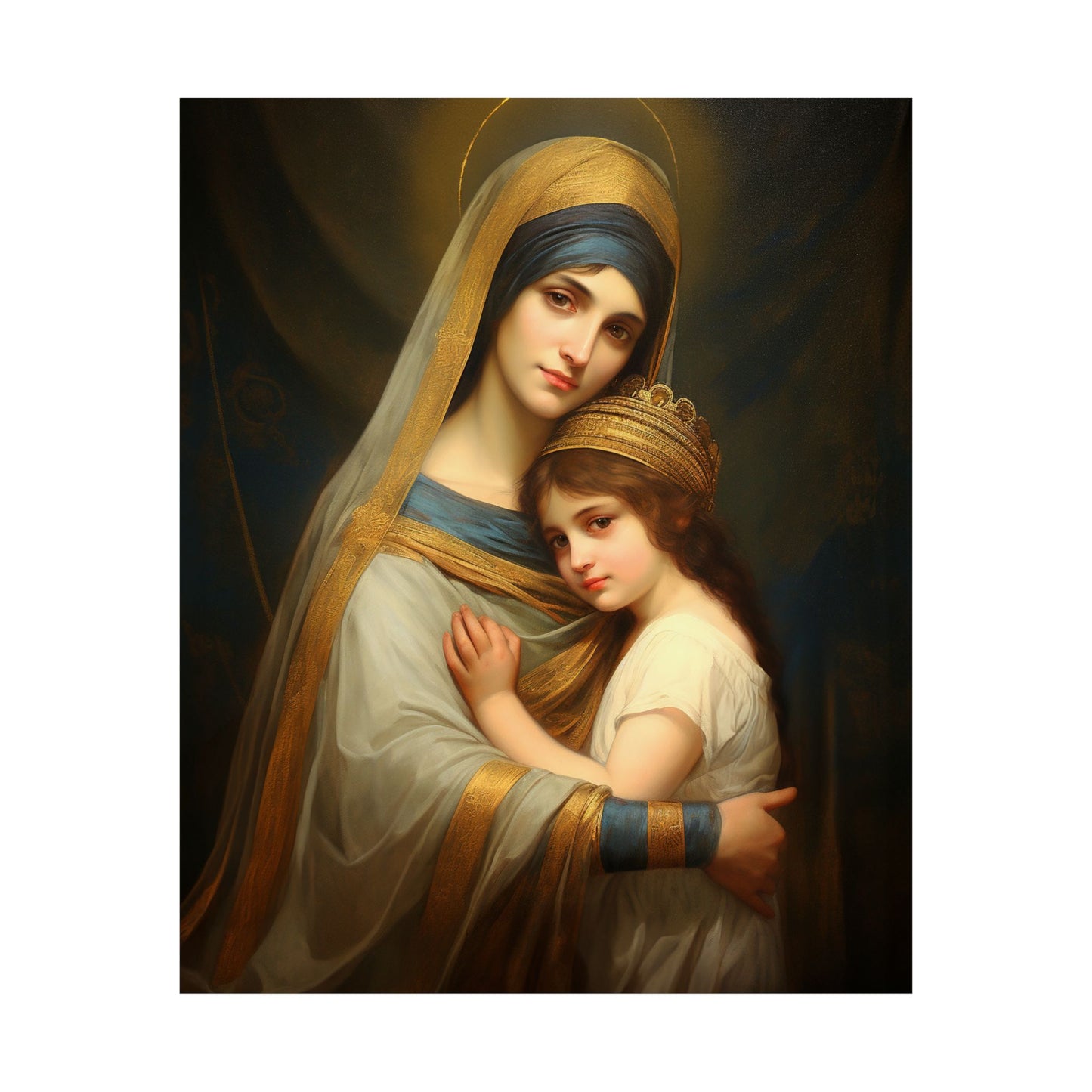 Saint Anne mother to Mary the Blessed Virgin - Sanctified Souls Print - Multiple Sizes - Premium Matte Vertical Posters