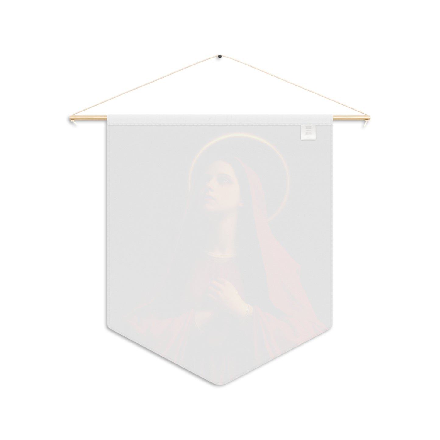 Mary the Blessed Virgin Mother Wall Banner / Wall Hanging / Pennant - Prayer room art - Catholic Home Art - Large Saint Art - 18" x 21"