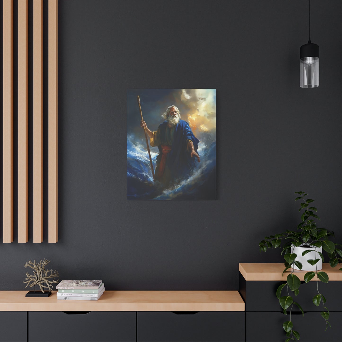 Moses Before the Trembling Sea - Gallery Wrapped Canvas - Print - Religious Art for your Home - Catholic Art