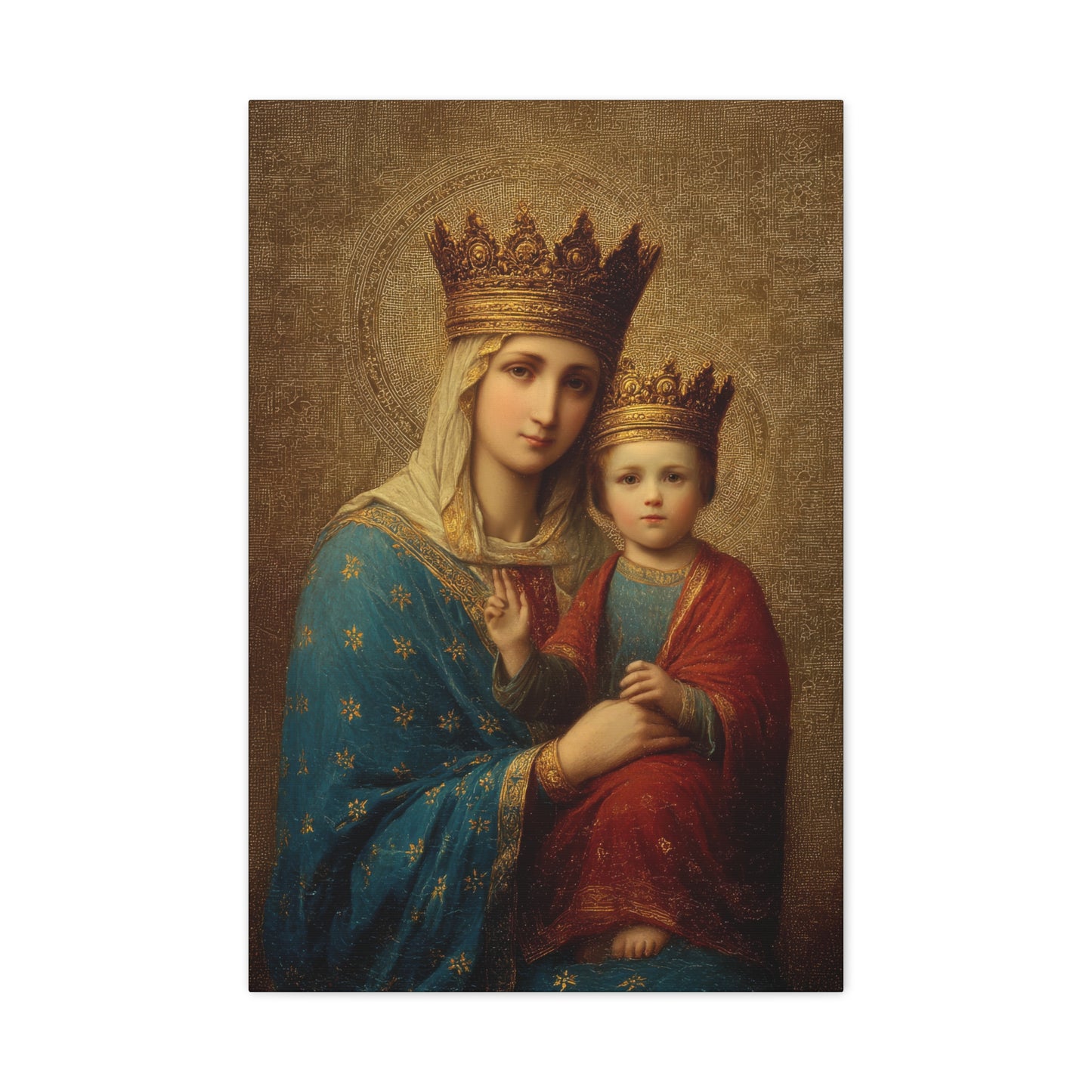 Madonna della Strada - Our Lady of the Way -  Museum Wrapped Canvas Print - Multiple Sizes - Catholic Home art Matte Canvas
