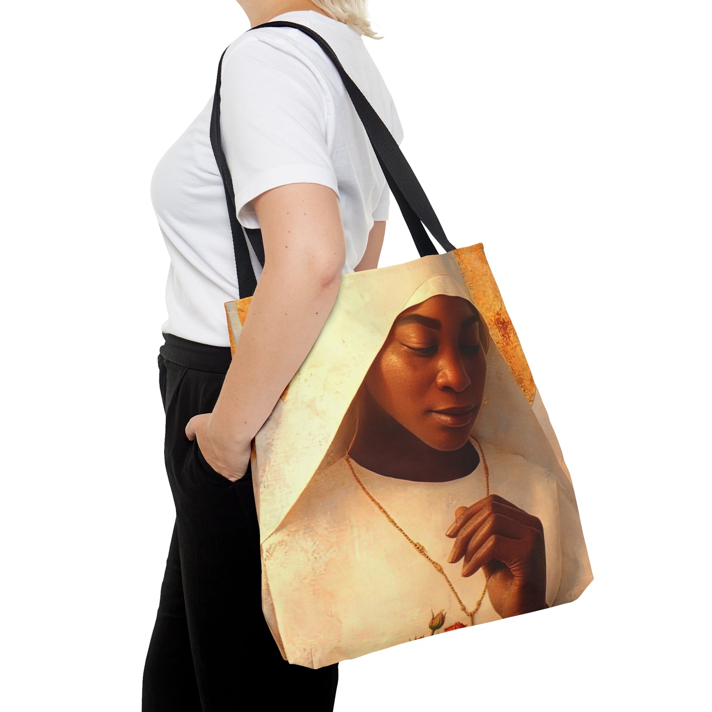 Blessed Marie-Clementine Anuarite Nengapeta Tote Bag - Large Medium Small Faith Art Bag - Catholic Faith Purse - Double Sided