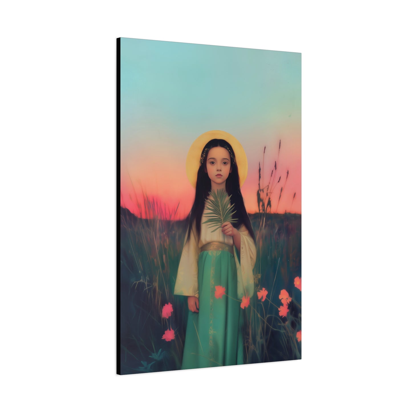 Saint Charity - Multiple Sizes - Catholic Home art - Museum Wrapped Canvas - Sanctified Souls Print - Martyr Saint