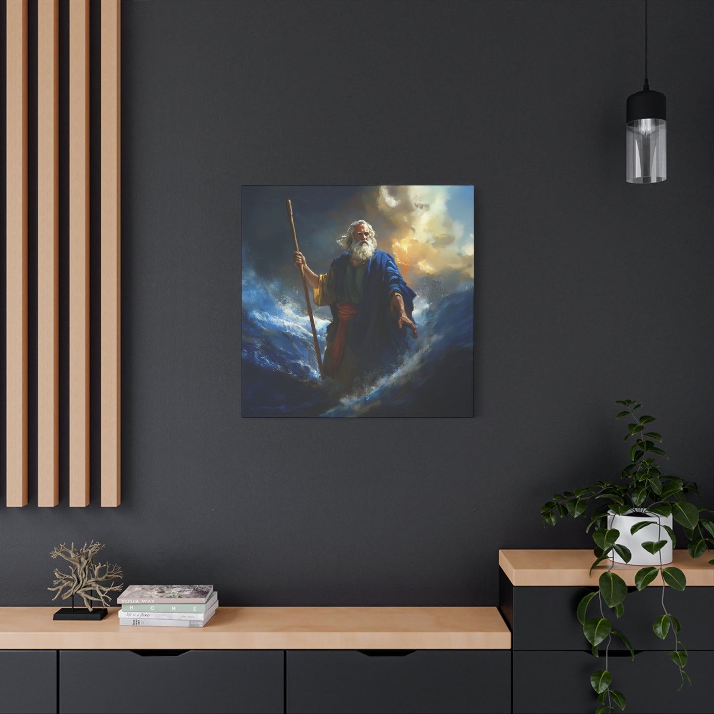 Moses Before the Trembling Sea - Gallery Wrapped Canvas - Print - Religious Art for your Home - Catholic Art