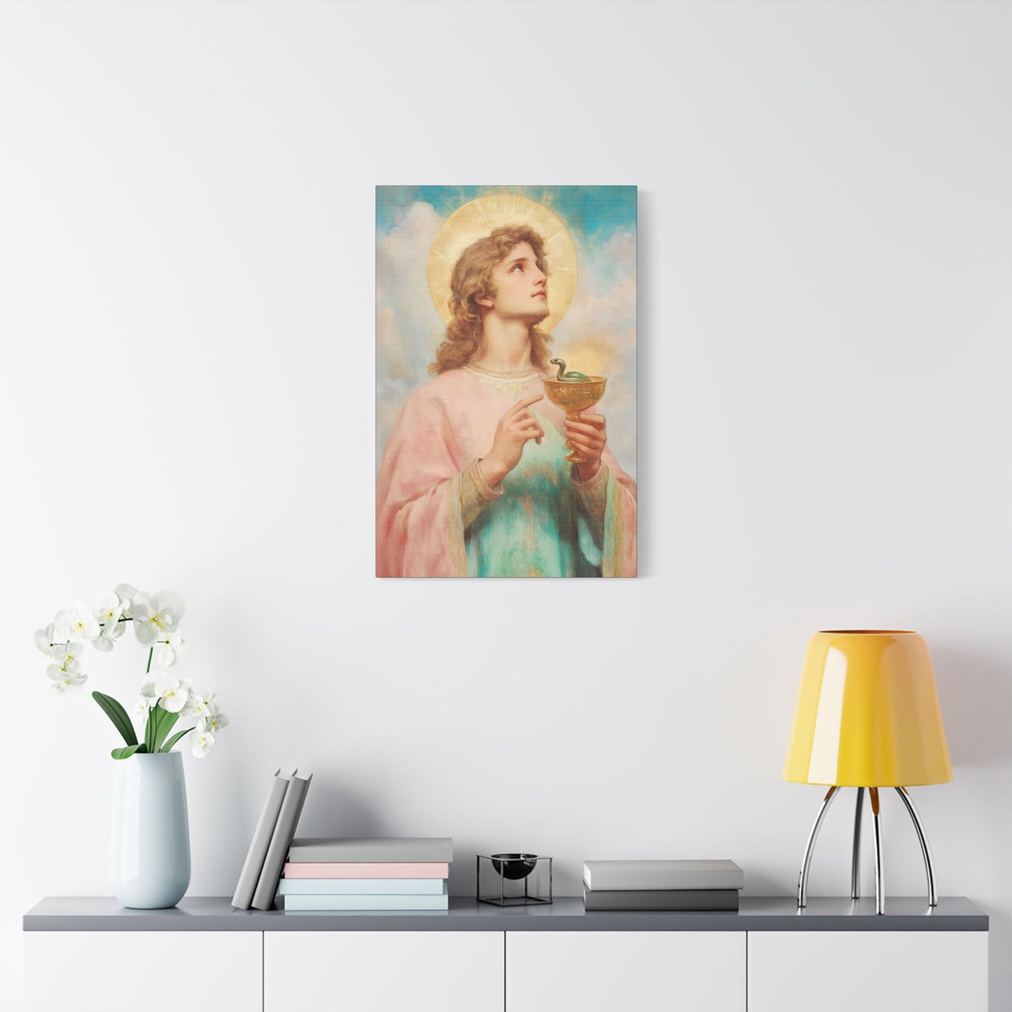 Saint John the Apostle Wrapped Canvas Print - Multiple Sizes - Catholic Home art Matte Canvas, Stretched - Disciple Print