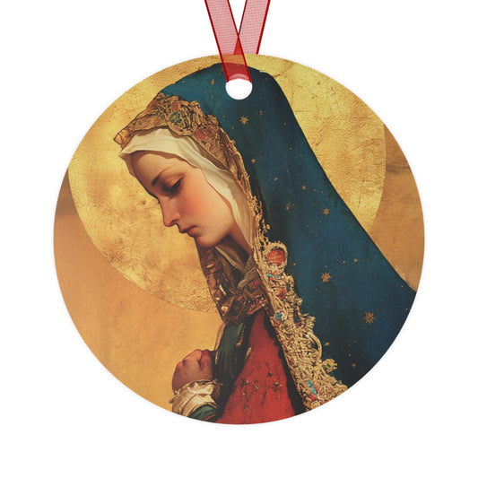 Our Lady of Mercy / Our Lady of Ransom Metal Ornament - Religious Holiday Christmas Ornament and Keepsake - Prayer Ornament - Catholic Gift