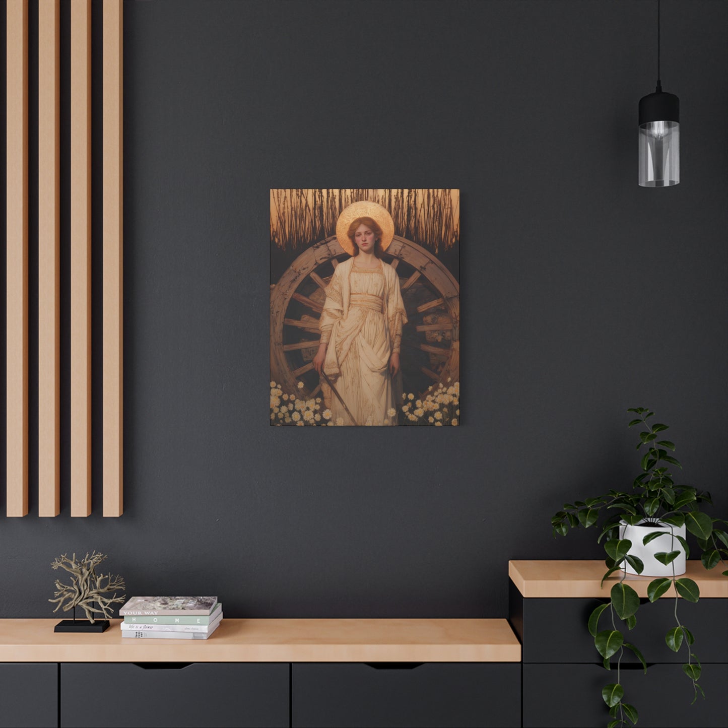 Saint Catherine of Alexandria -  Museum Wrapped Canvas - Sanctified Souls Print - Religious Art for your Home - Catholic Patron Saint Art