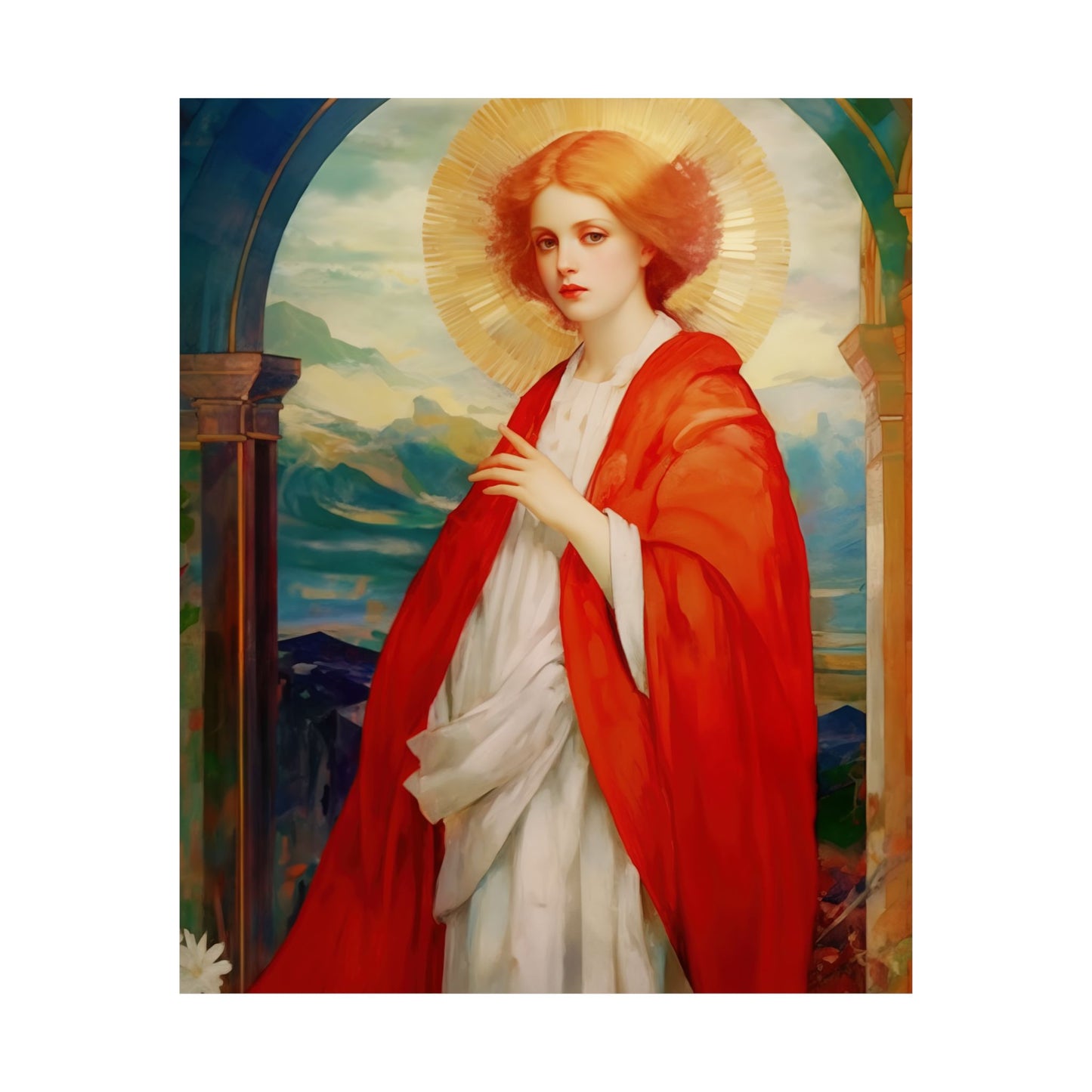 Saint Bibiana - Sanctified Souls Print - Multiple Sizes - Premium Matte Vertical Posters