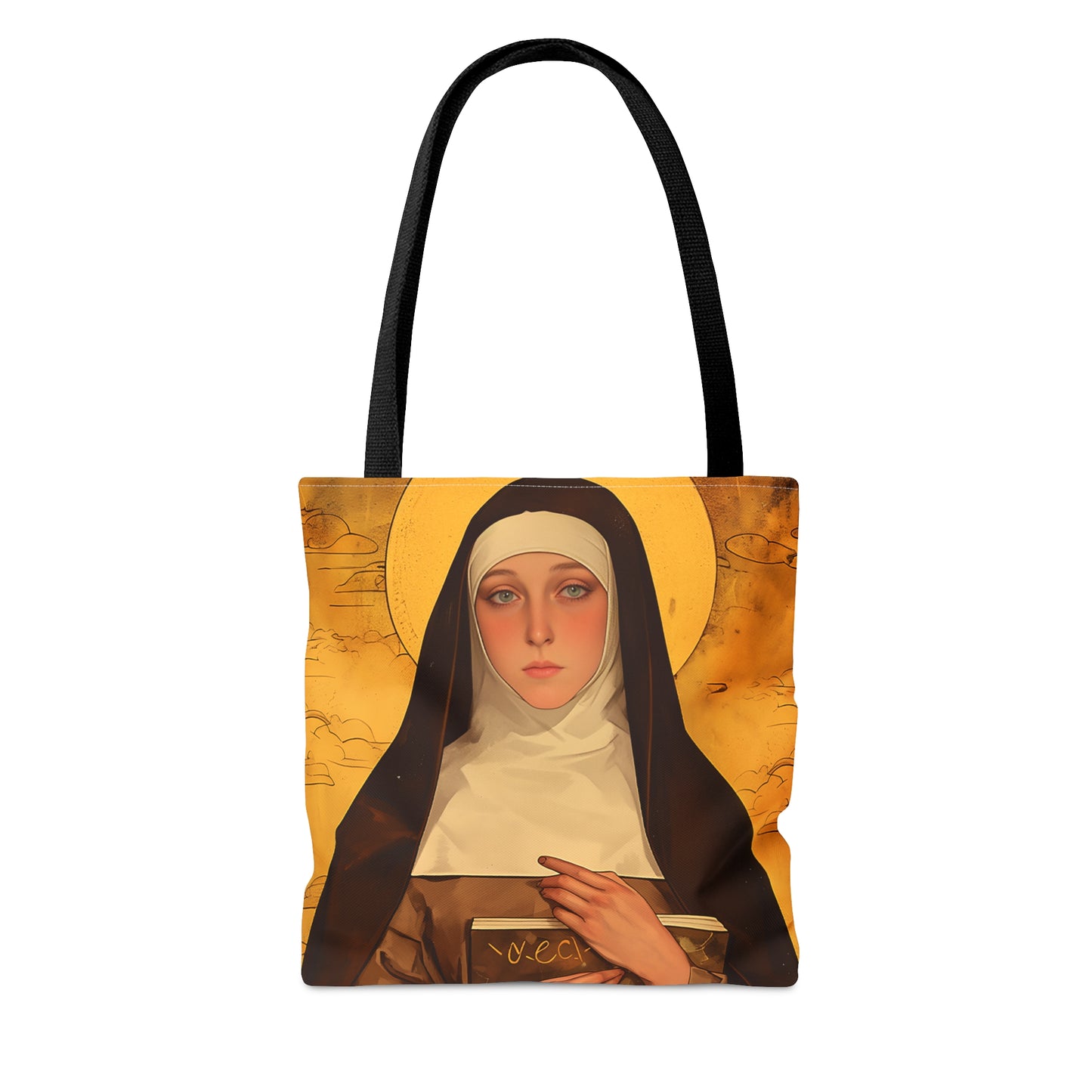 Saint Catherine of Bologna Tote Bag - Large Medium Small Faith Art Bag - Catholic Faith Purse - Religious Carry All Reusable Tote Bag
