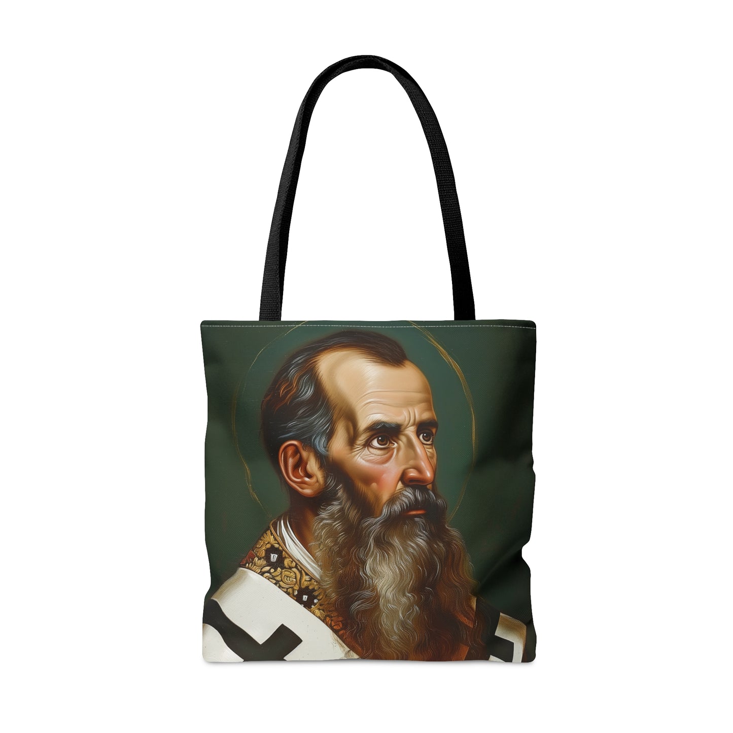 Saint Basil the Great Tote Bag - Purse - Three sizes - Large Medium Small Faith Art Bag - Catholic faith carry-all purse - Double Sided