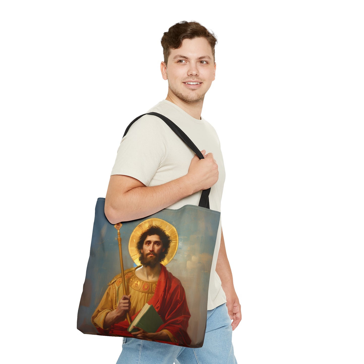 Saint Thomas the Apostle Tote Bag - Large Medium Small Faith Art Bag - Catholic Faith Purse - Religious Carry All Reusable