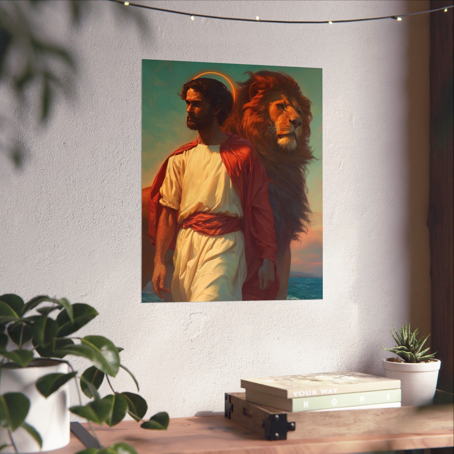Saint Mark the Evangelist  Poster Print - Sanctified Souls Print - Multiple Sizes - Premium Posters - Catholic Art for your home