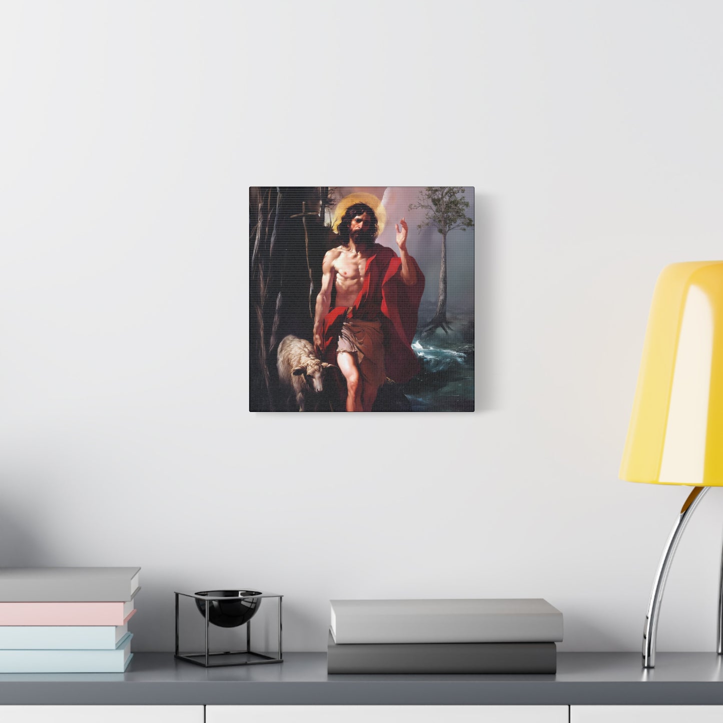Saint John the Baptist -  Museum Wrapped Canvas - Sanctified Souls Print - Religious Art for your Home - Catholic Patron Saint Art