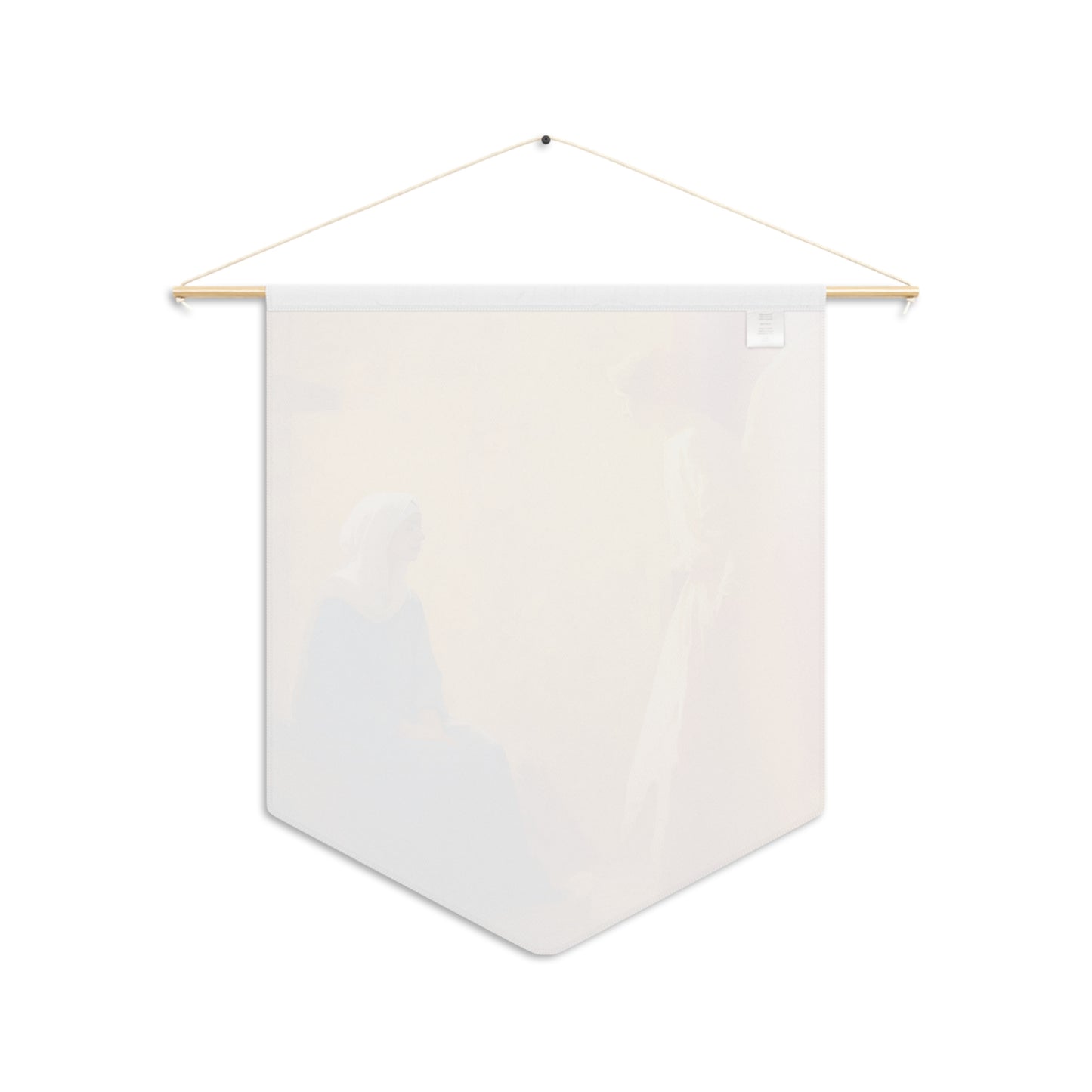 Mary's Yes - Quiet Fiat - Mother Mary - Marian Art - Pennant / Banner / Wall Hanging - Catholic Art - Large - 18" x 21"