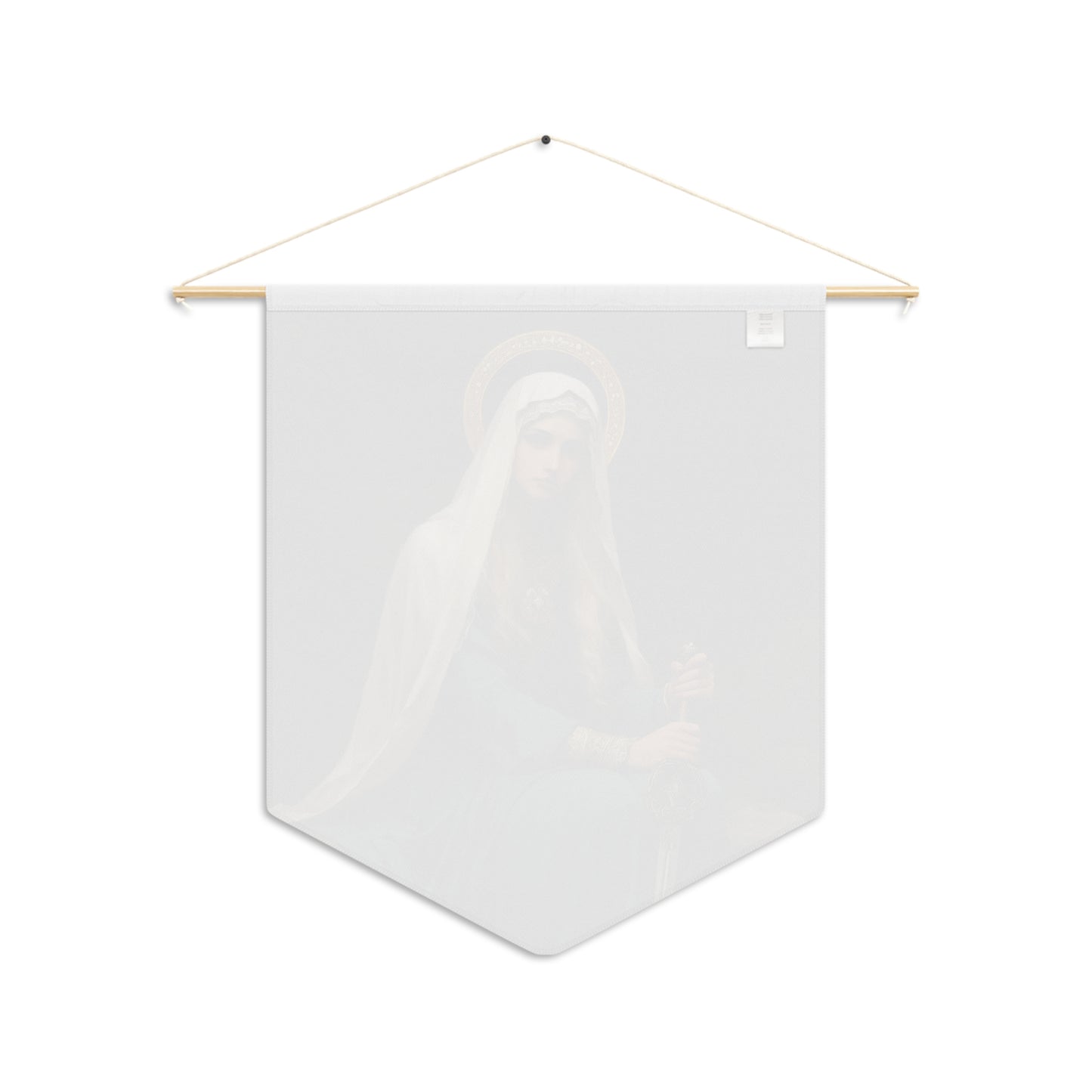 Saint Winifred Pennant / Banner / Wall Hanging - Prayer room art - 18" x 21" - Catholic prayer Religious - Large Print