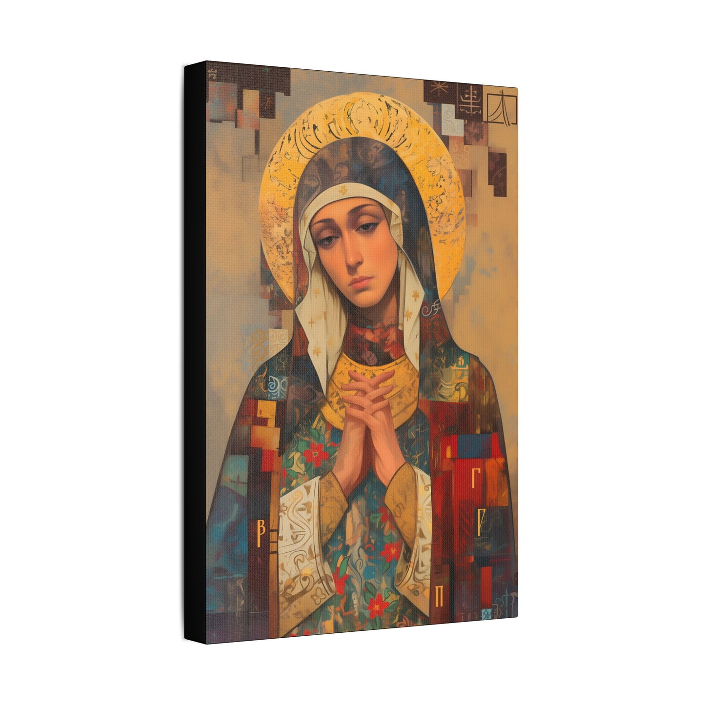 Virgin Mary - Holy Mother of Grace  - Museum Wrapped Canvas - Print - Religious Art for your Home - Catholic art print