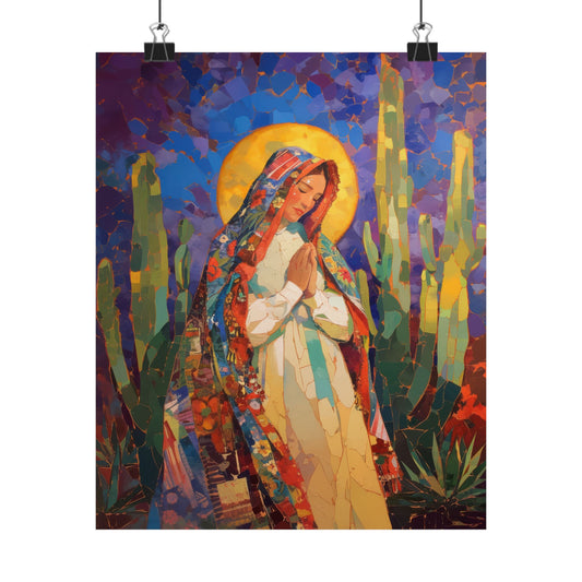 Radiant Light of Our Lady of Guadalupe Poster Print - Sanctified Souls Print - Multiple Sizes - Premium Posters - Catholic Art