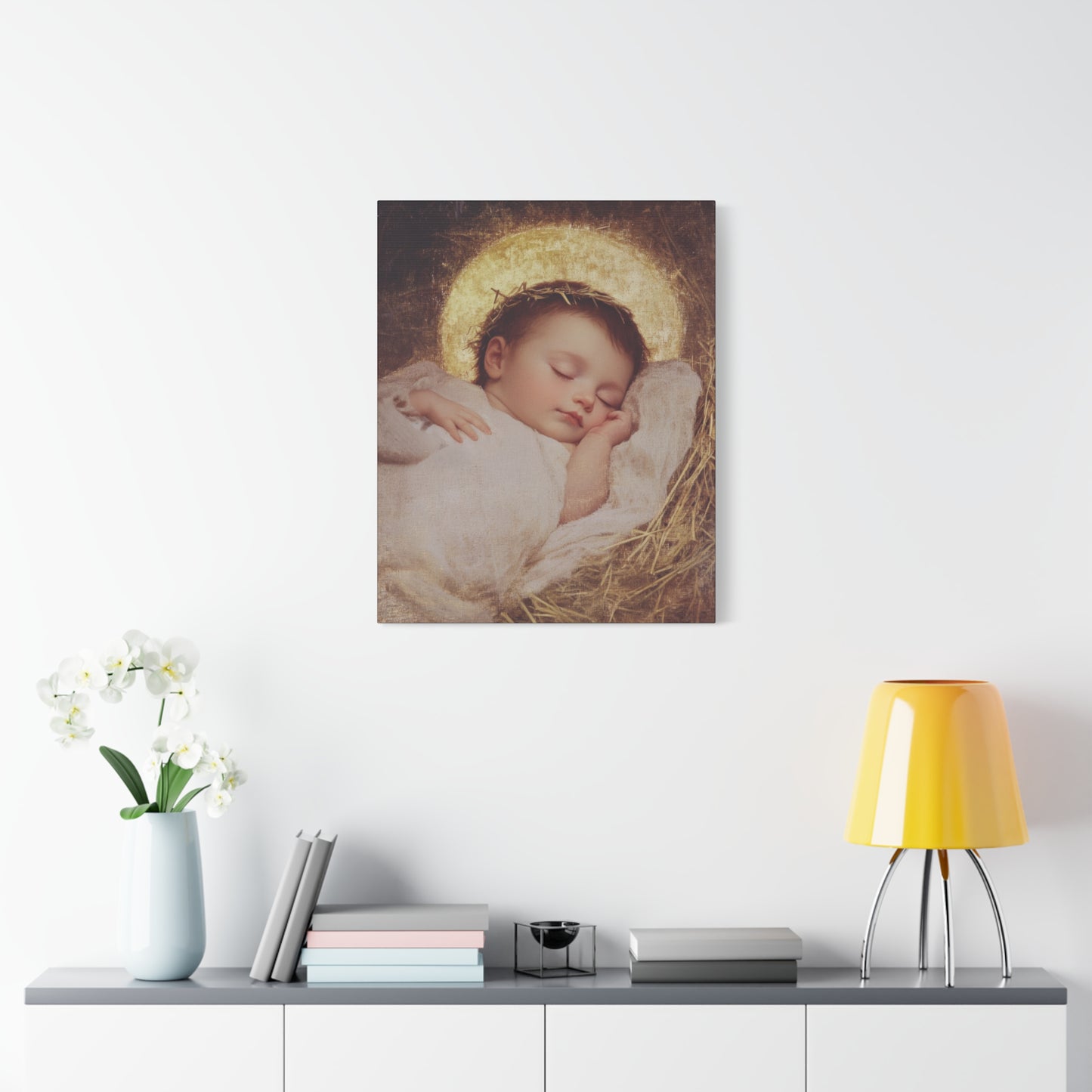 The Christ Child Born Into the Quiet of the World - Gallery Wrapped Canvas - Print - Religious Art for your Home - Catholic Art Print