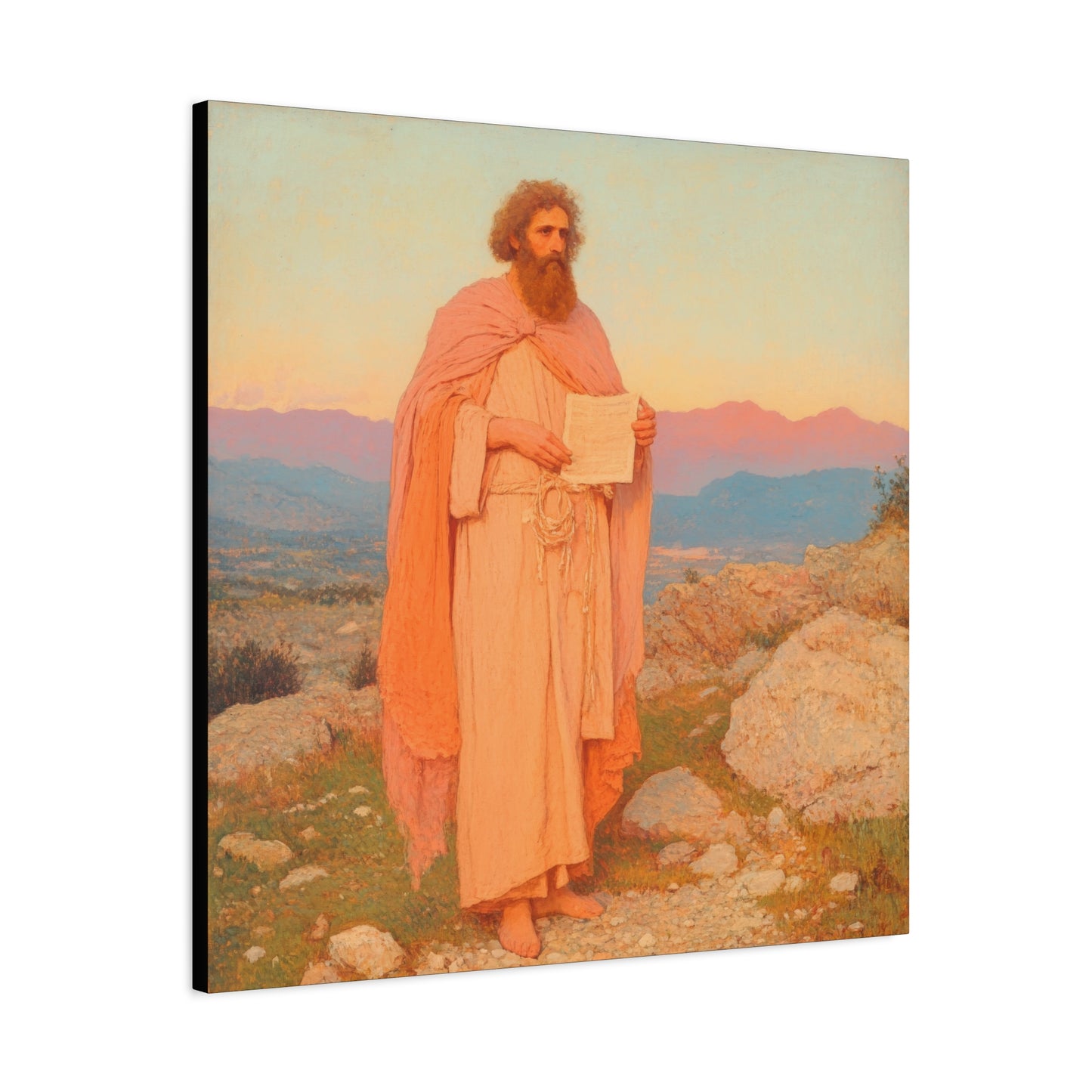 Obadiah - Keeper of the Lord's Warning and Mercy - Gallery Wrapped Canvas - Print - Religious Art for your Home - Catholic Art