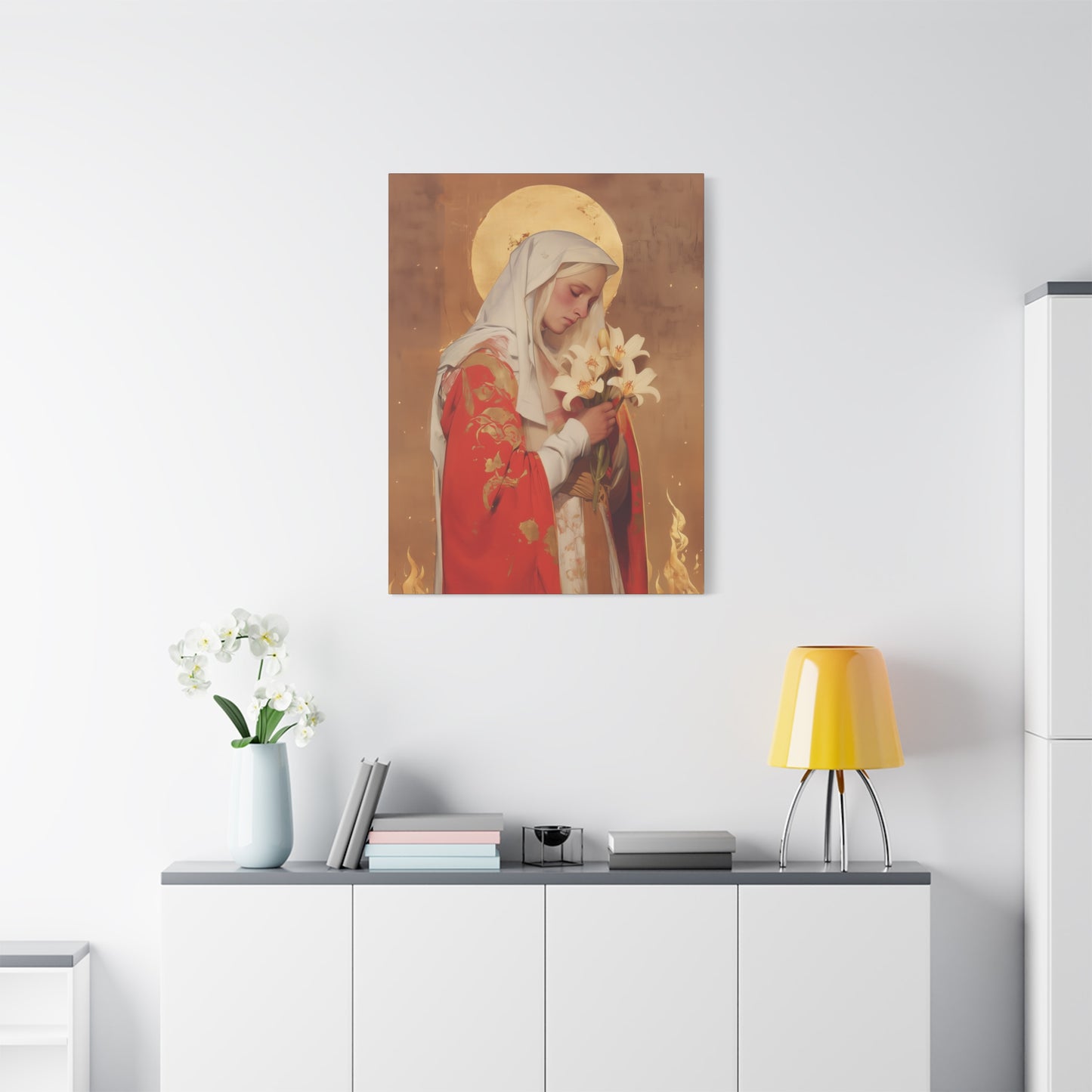 Saint Faith of Agen - Gallery Wrapped Canvas - Print - Religious Art for your Home - Catholic Art