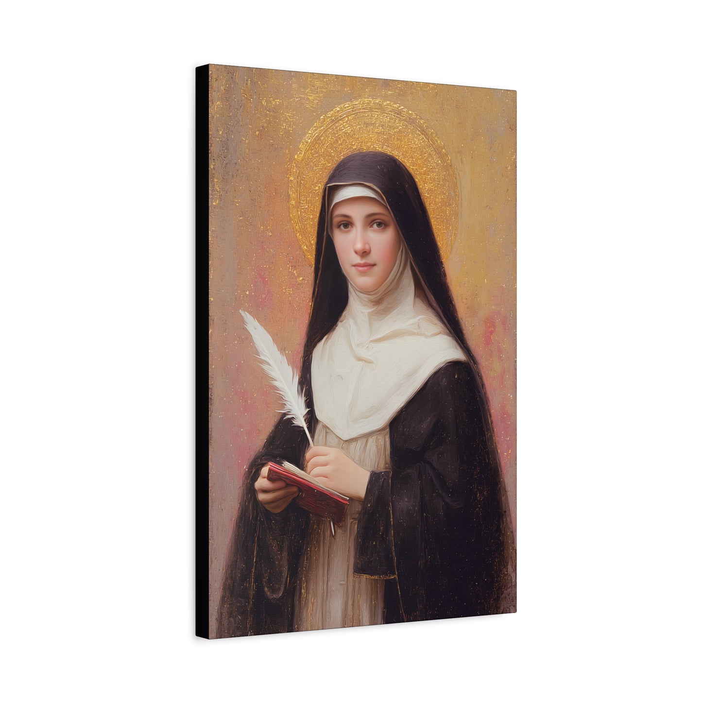 Saint Mechtildis / Mechtide of Hefta / Mechthild of Hackeborn - Gallery Wrapped Canvas - Print - Religious Art for your Home - Catholic Art