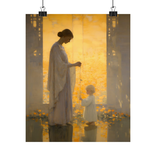 Mother of Serenity Print - Sanctified Souls Print - Multiple Sizes - Premium Matte Poster - Mother's Print - Nursery Art - Mother and Child