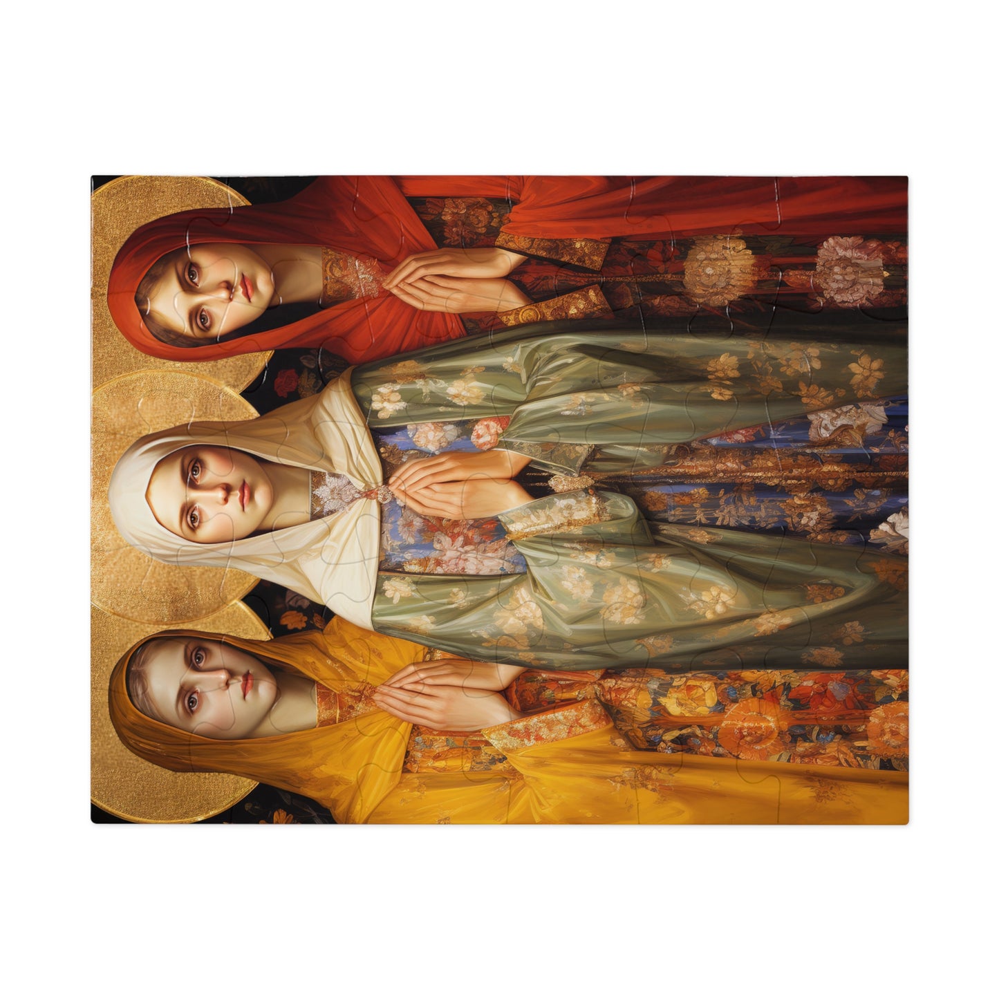 Saints Menodora, Metrodora, and Nymphodora - Puzzle and Keepsake Tin - Jigsaw Puzzle (30, 110, 252, 500,1000-Piece) - Religious Puzzle