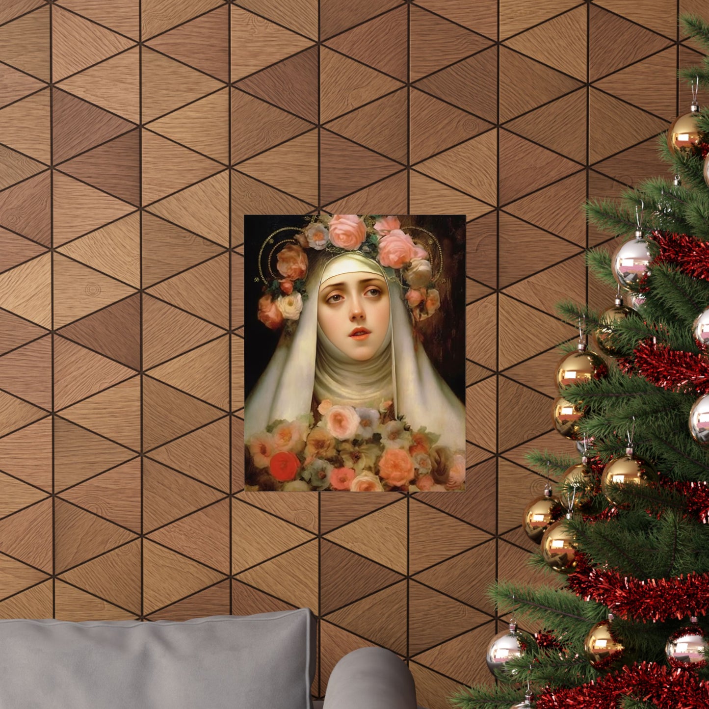 Saint Rose of Lima - Sanctified Souls Print - Multiple Sizes - Premium Matte Vertical Posters - Patron Saint of Florists