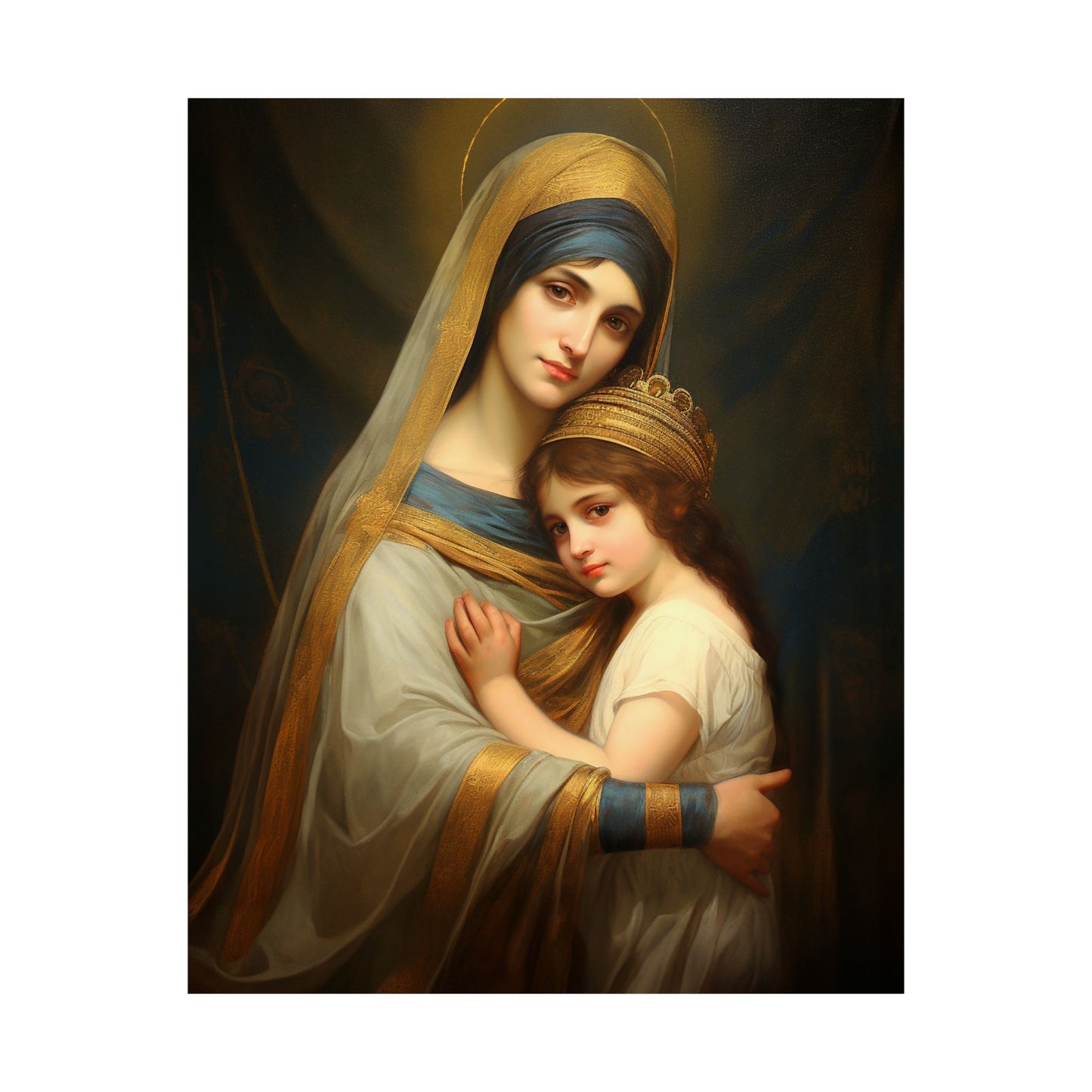 Saint Anne mother to Mary the Blessed Virgin - Sanctified Souls Print - Multiple Sizes - Premium Matte Vertical Posters