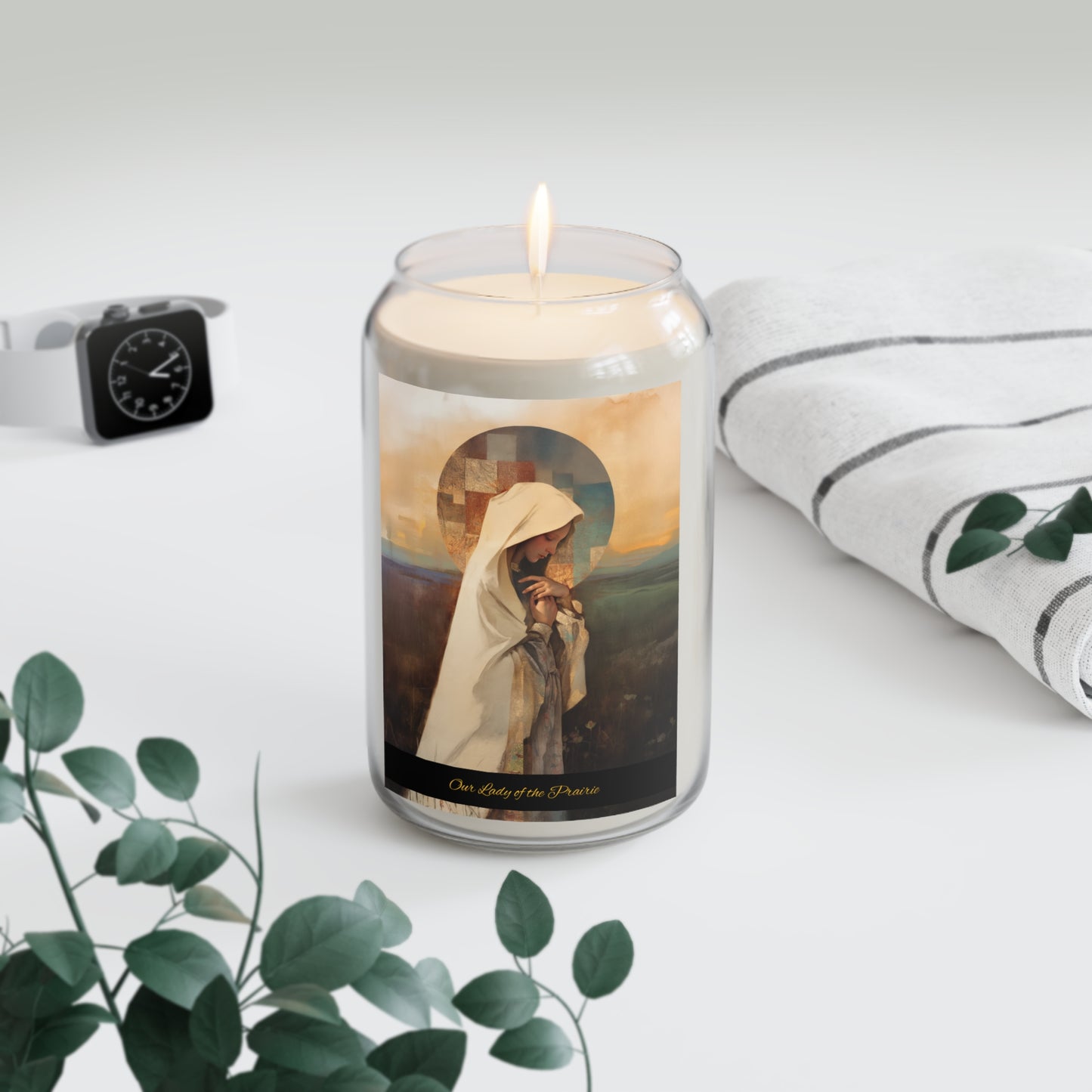 Our Lady of the Prairie - Scented Prayer Candle, 13.75oz -  Candle - Catholic Art - prayer room Scented Candle