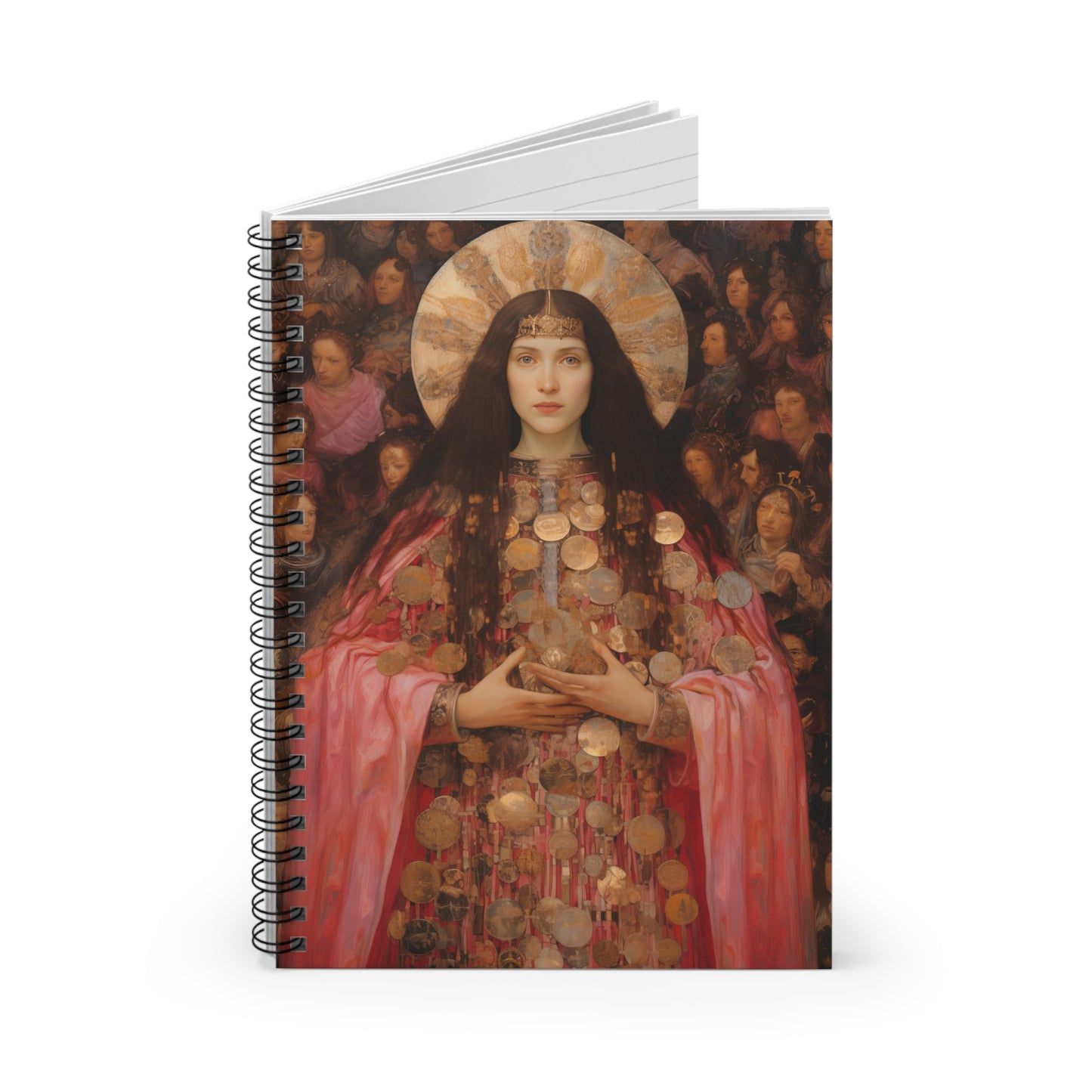 Saint Praxedes Journal - Sanctified Souls Art - Religious Based Notebook - Spiral Notebook - Ruled Line