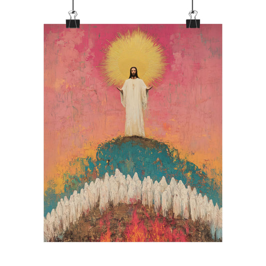 Light Pierced the Abyss - Sanctified Souls Print - Multiple Sizes - Premium Matte Vertical Posters - Catholic