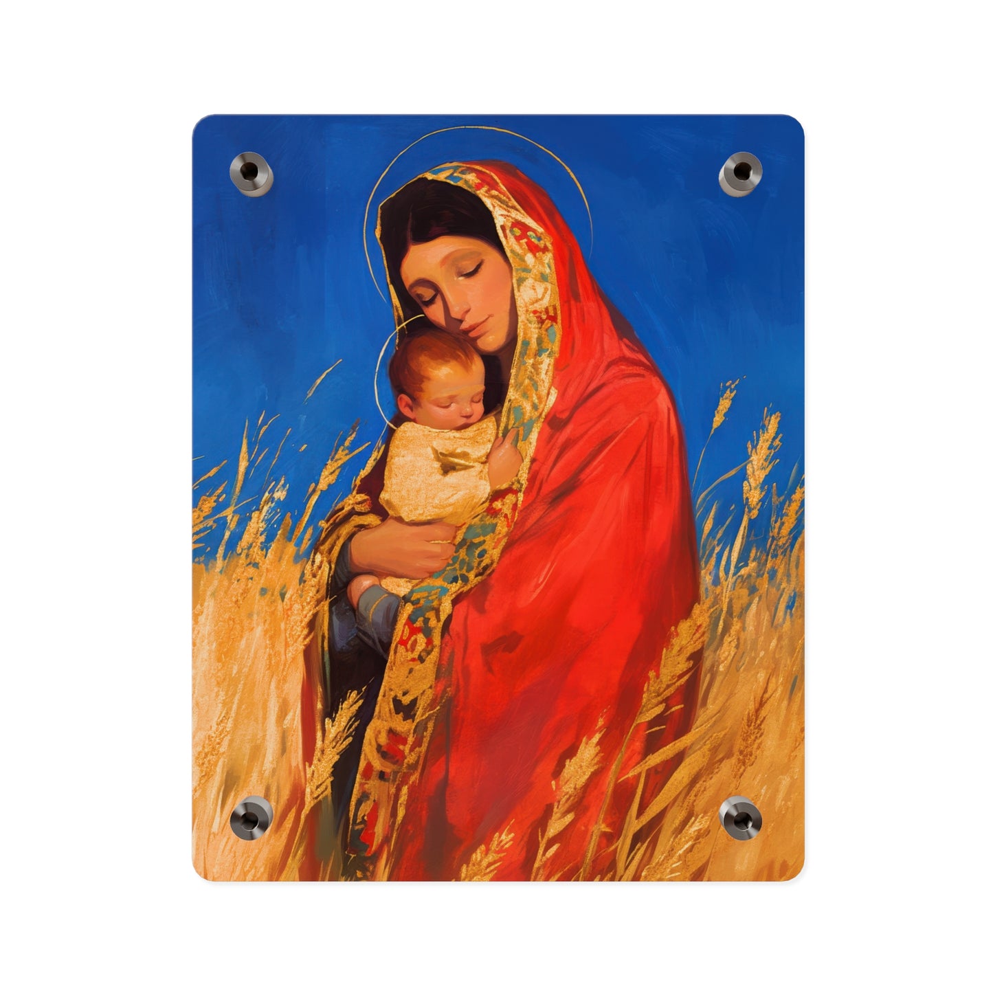 Our Lady of the Harvest - Wall Art Panel - Ready to Hang Acrylic Print - Catholic Saint Art - Patron Saint Print