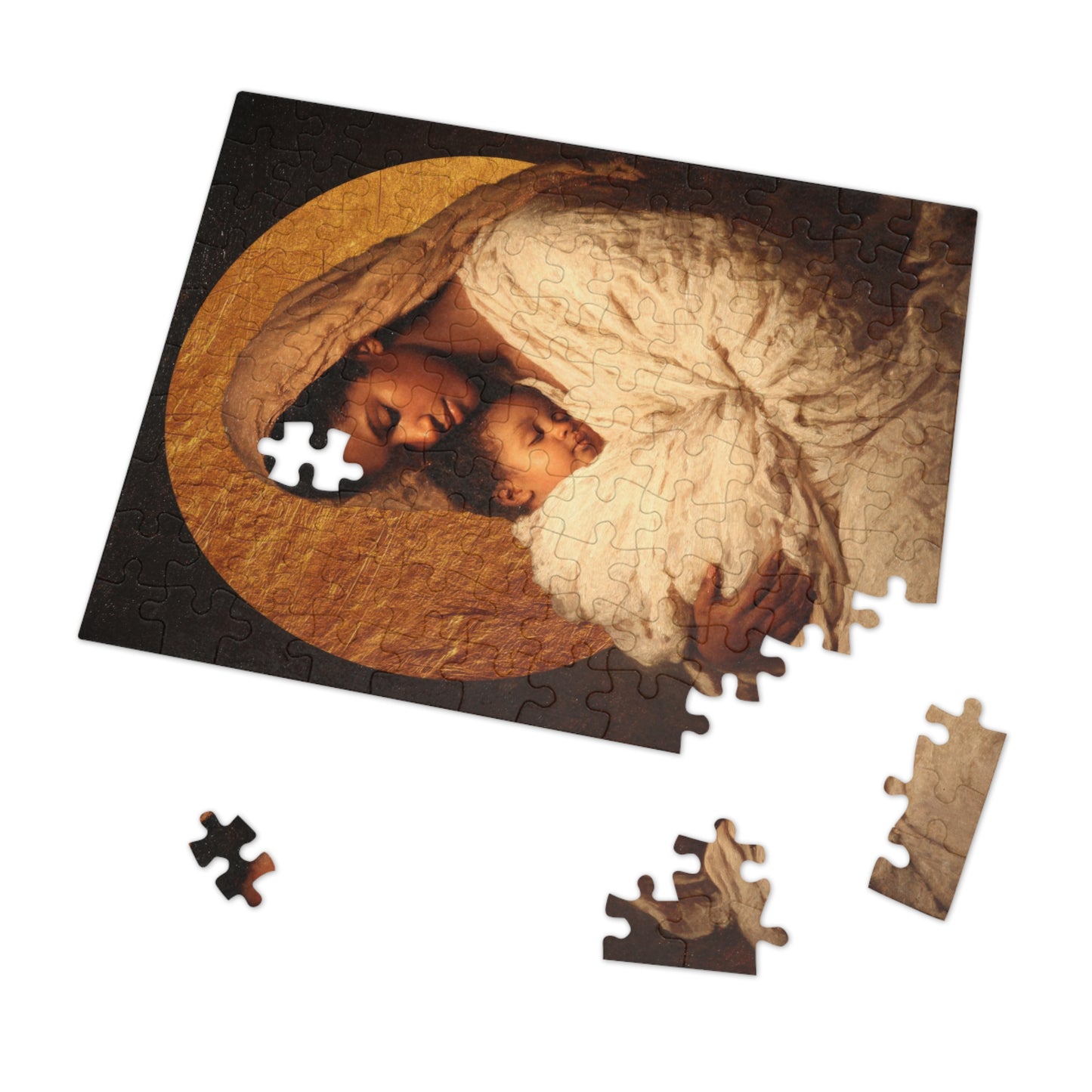 Our Lady of the Manger - Mother Mary and the Christ Child - Puzzle & Keepsake Tin - Religious Jigsaw Puzzle (30, 110, 252, 500,1000-Piece)