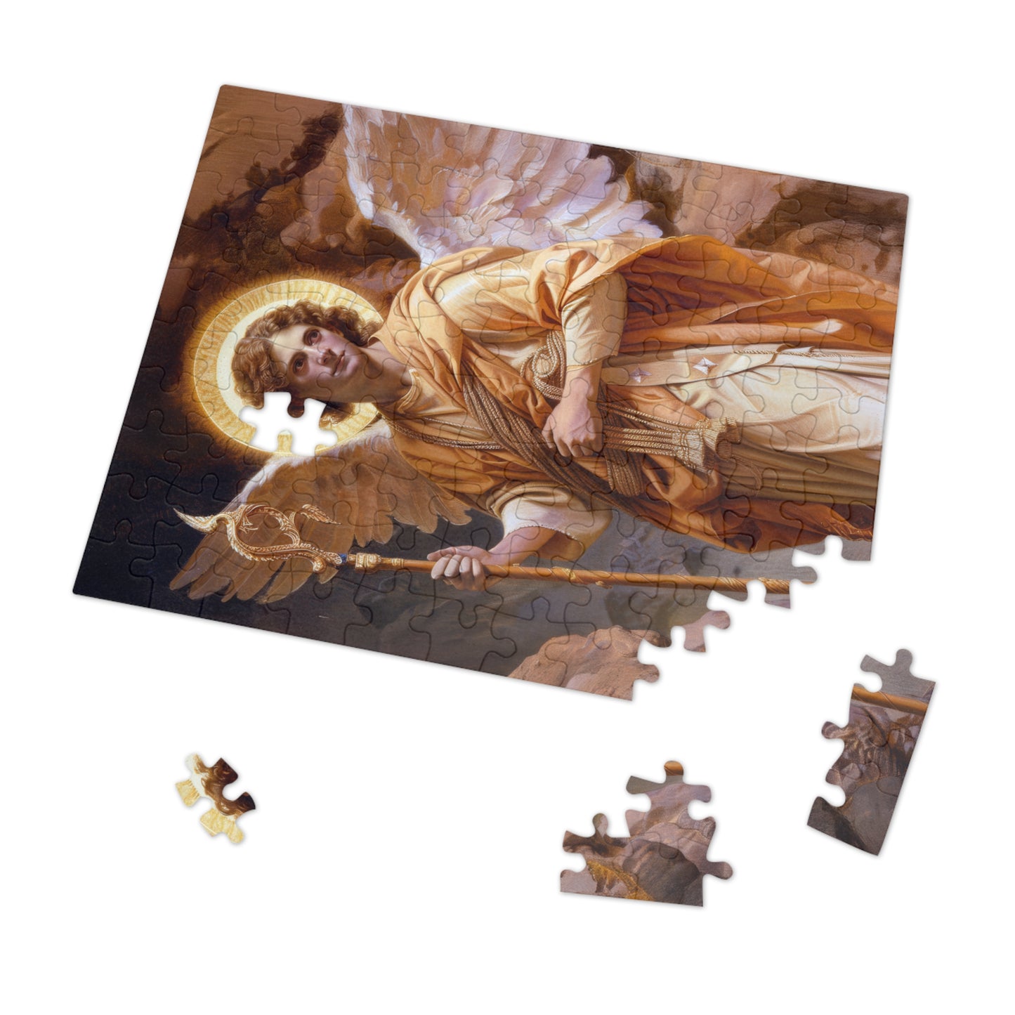 Saint Raphael the Archangel - Puzzle & Keepsake Tin - Religious Jigsaw Puzzle (30, 110, 252, 500,1000-Piece)