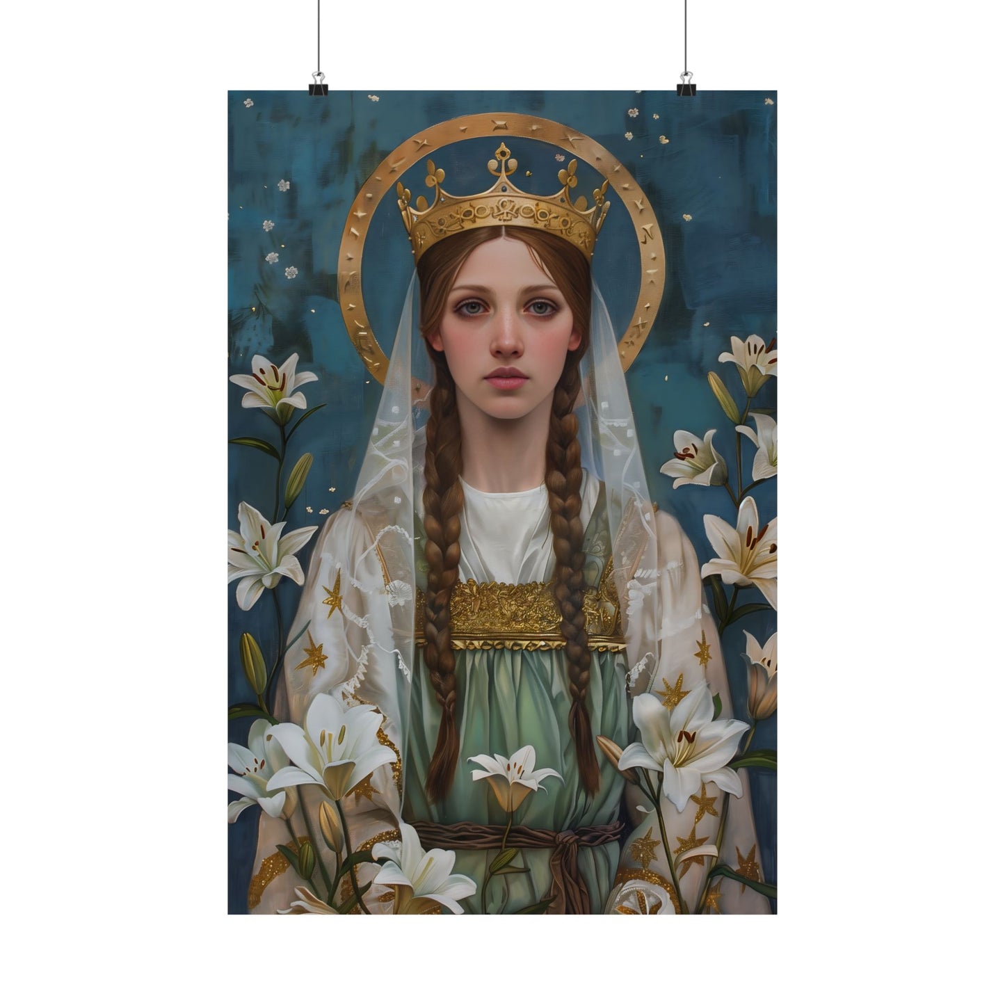 Saint Isabel of France - Sanctified Souls Print - Multiple Sizes - Premium Matte Vertical Posters - Matilda of Ringelheim