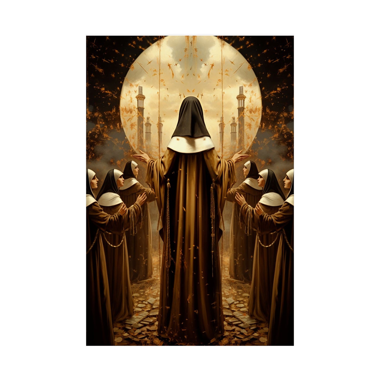 The Blessed Martyrs of Compiègne - Sanctified Souls Print - Multiple Sizes - Premium Matte Vertical Posters