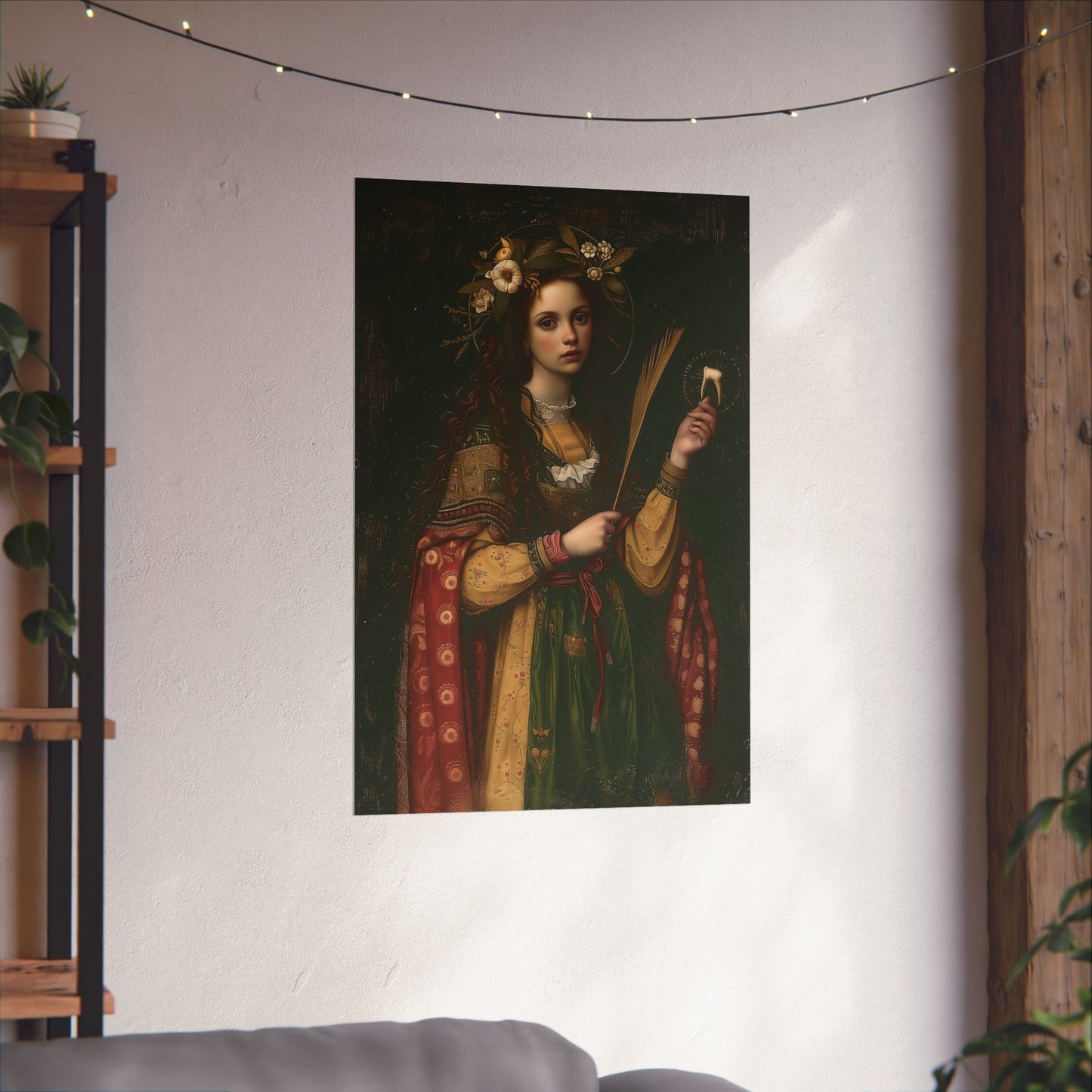 Saint Apollonia Poster Print - Sanctified Souls Print - Multiple Sizes - Premium Posters - Catholic Art for your home