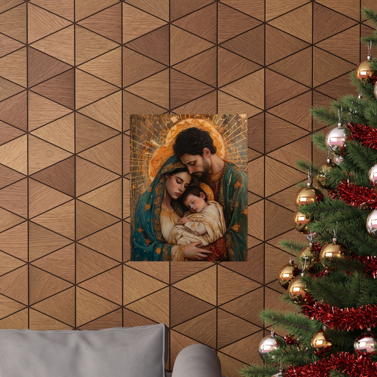 Divine Harmony - The Holy Family - Sanctified Souls Print - Multiple Sizes - Premium Matte Vertical Posters - Jesus, Mary, Joseph