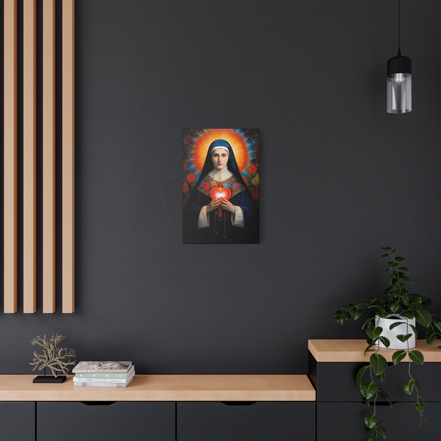 Saint Jane Frances de Chantal Canvas Print - Multiple Sizes - Catholic Home art - Museum Wrapped Canvas - Sanctified Souls Print