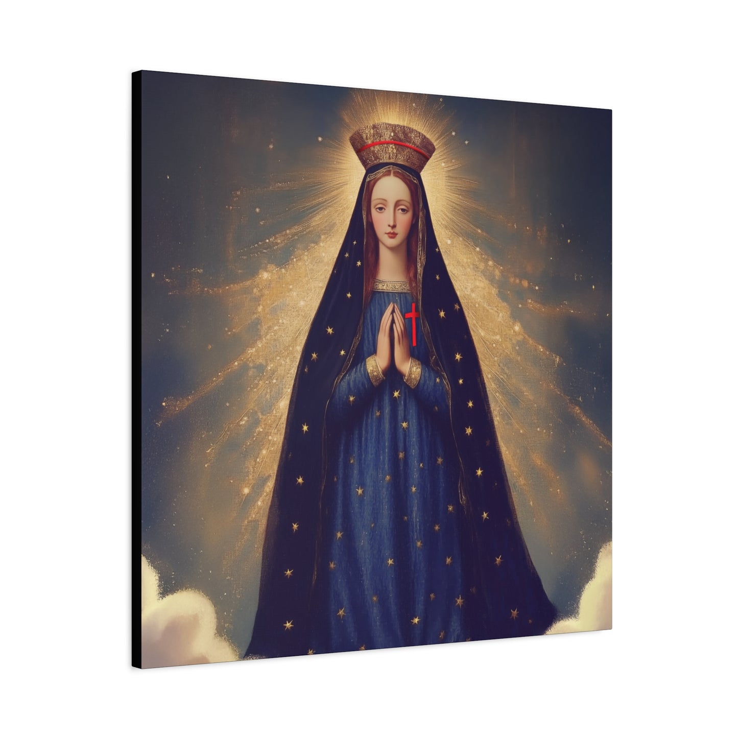 Our Lady of Pontmain - Multiple Sizes - Catholic Home art - Museum Wrapped Canvas - Sanctified Souls Print - Mother Mary Art