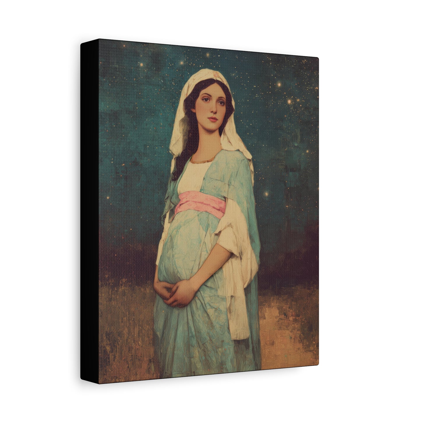 Our Lady of 'O' - Our Lady of Expectation - Mother Mary - Marian Art - Gallery Wrapped Canvas - Print - Catholic Art Print