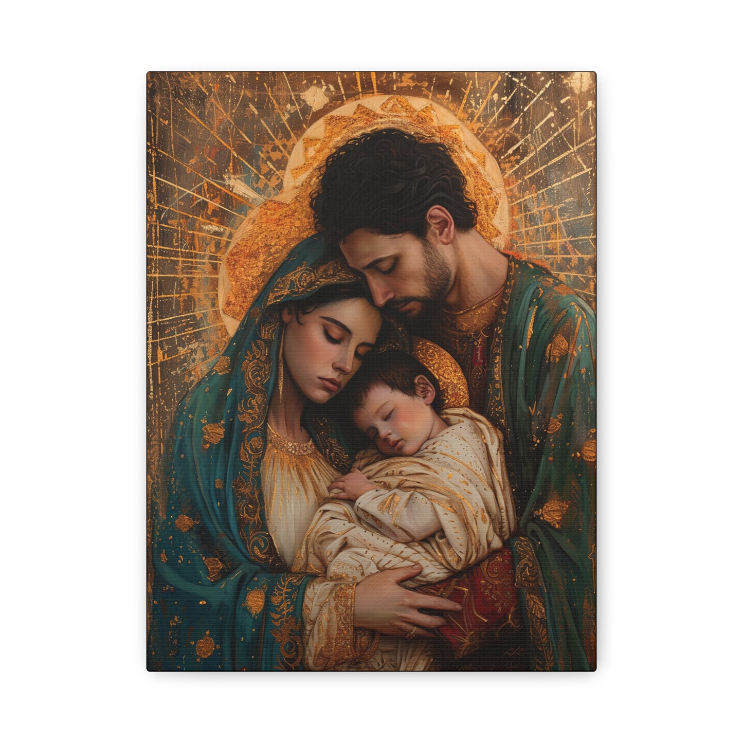 Divine Harmony - The Holy Family - Museum Wrapped Canvas - Sanctified Souls Print - Religious Art - Jesus, Mary and Joseph Art