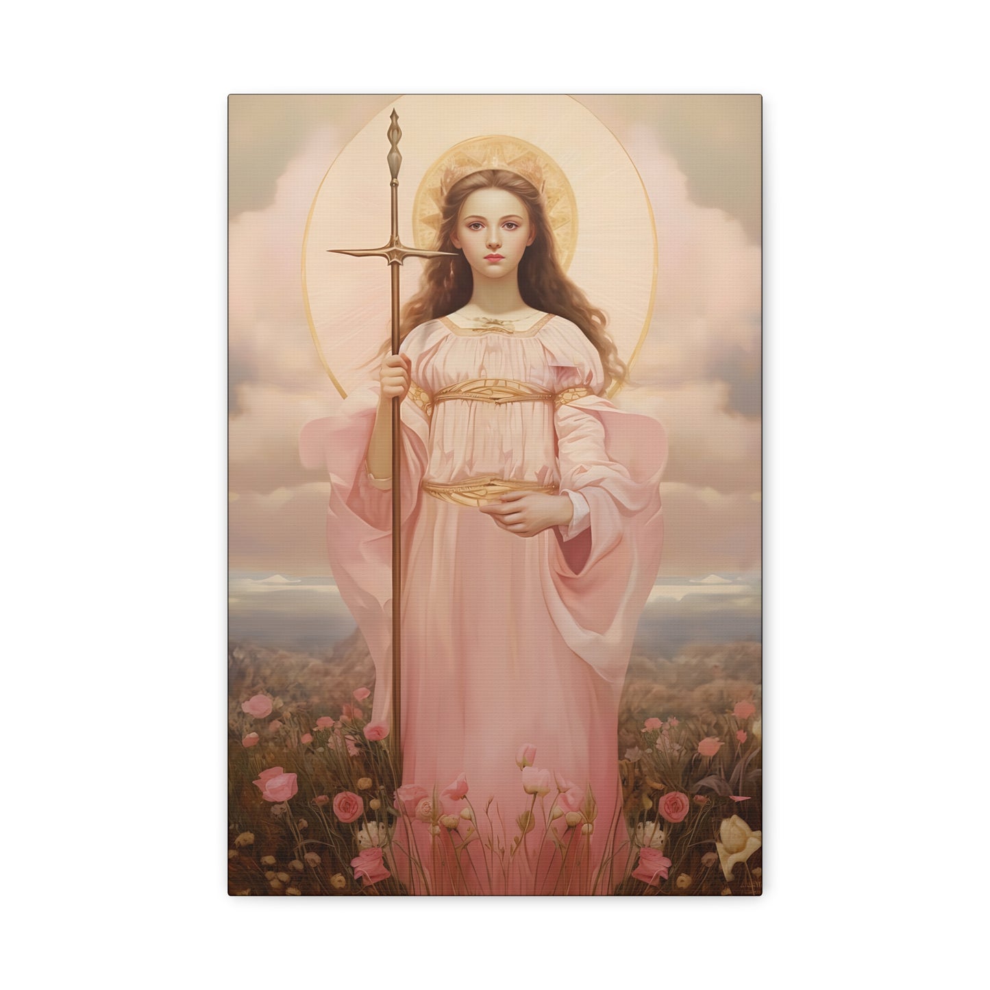 Saint Philomena Canvas Print - Multiple Sizes - Catholic Home art - Museum Wrapped Canvas - Sanctified Souls Print