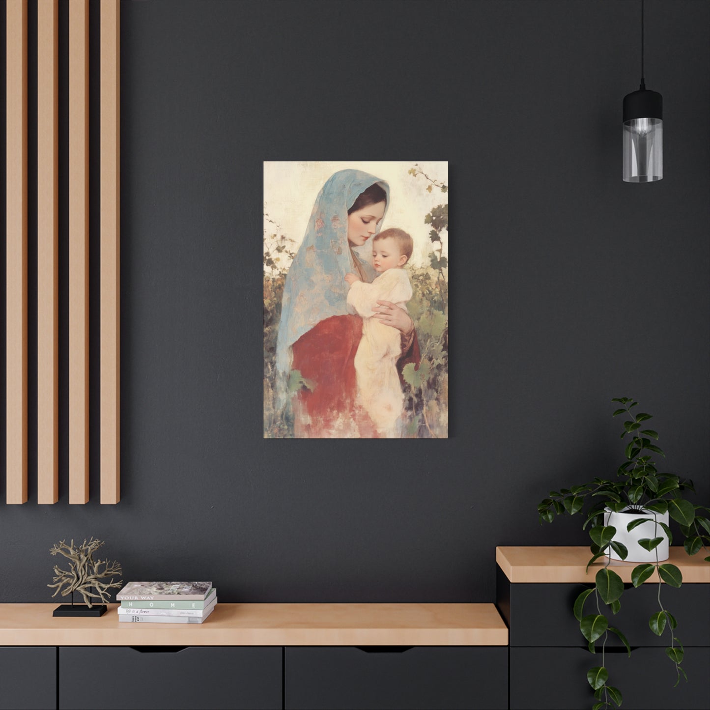 Our Lady of the Grapes / Out Lady of the Harvest - Gallery Wrapped Canvas - Print - Religious Art for your Home - Catholic Art